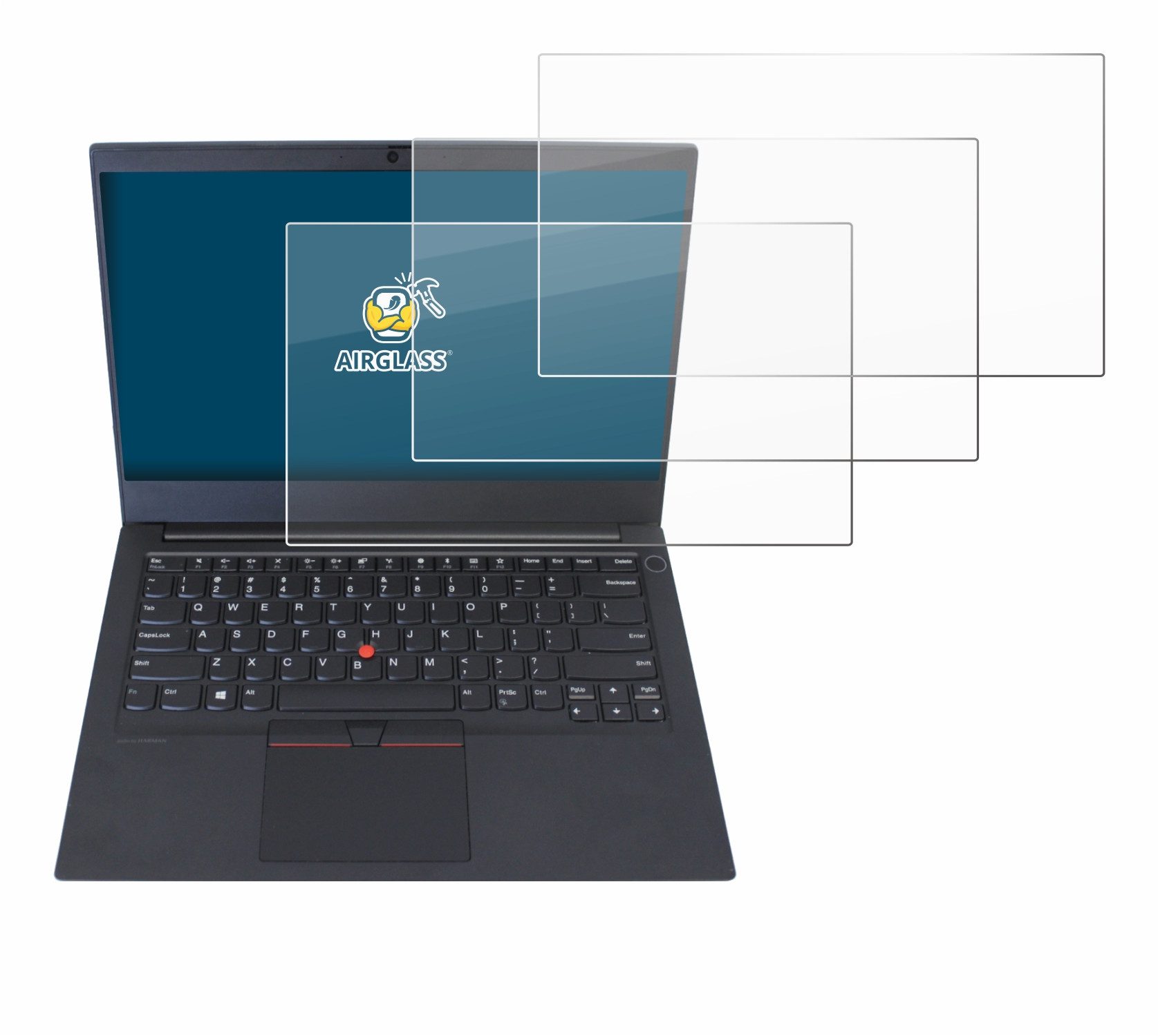 BROTECT Displayschutzglas Folie für Lenovo ThinkPad E14 Gen 1, 3 Stück, Schutzfolie Glas Panzer Display Schutz klar