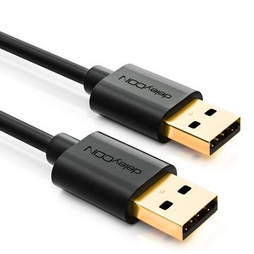 deleyCON deleyCON 0,5m USB 2.0 Datenkabel - USB A-Stecker zu USB A-Stecker USB-Kabel
