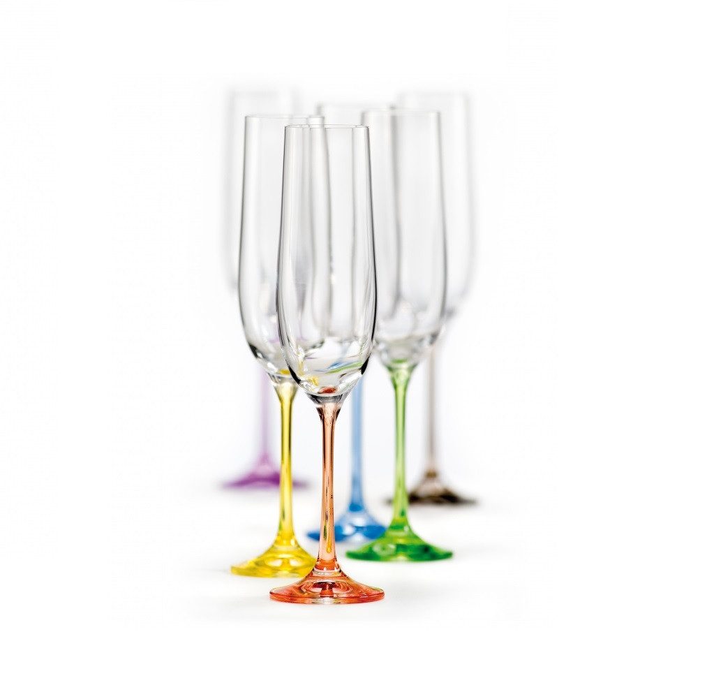 Sektglas Sektgläser Rainbow Sektglas 190 ml Bohemia