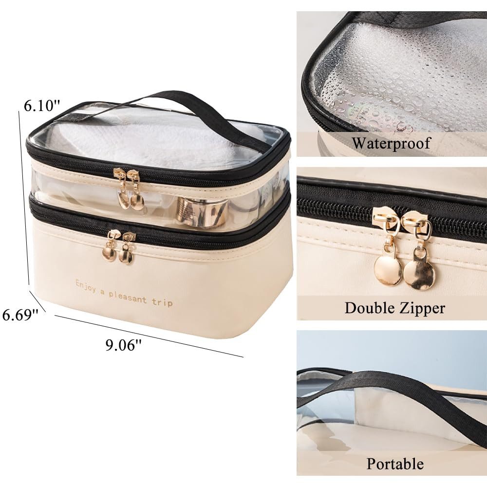 RWEUOQ Kosmetiktasche Kosmetiktasche Doppelstock Make-up Tasche günstig online kaufen