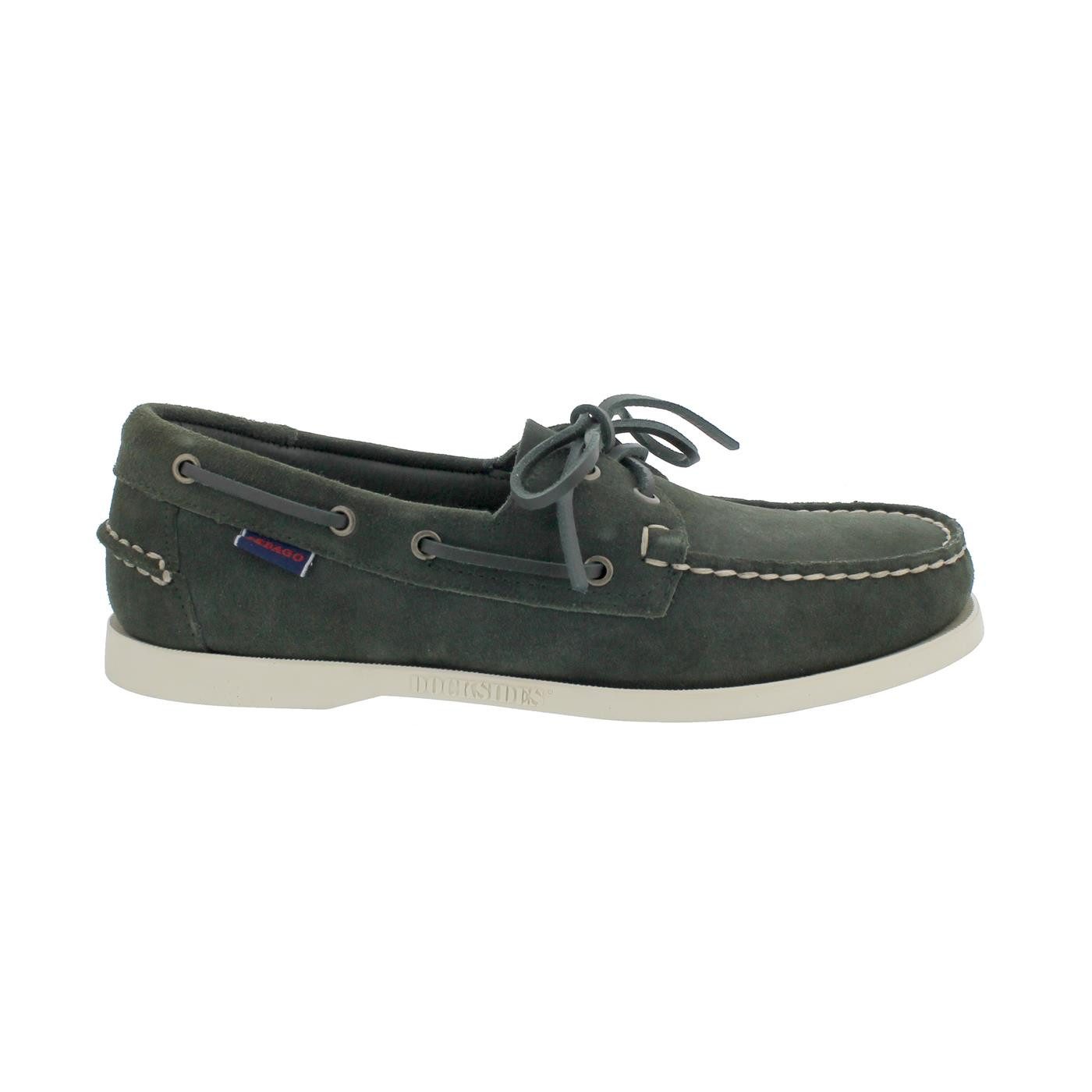 Sebago Sebago Docksides® Portland Flesh Out Men, Velour Leather, Green Dk Dep Bootsschuh