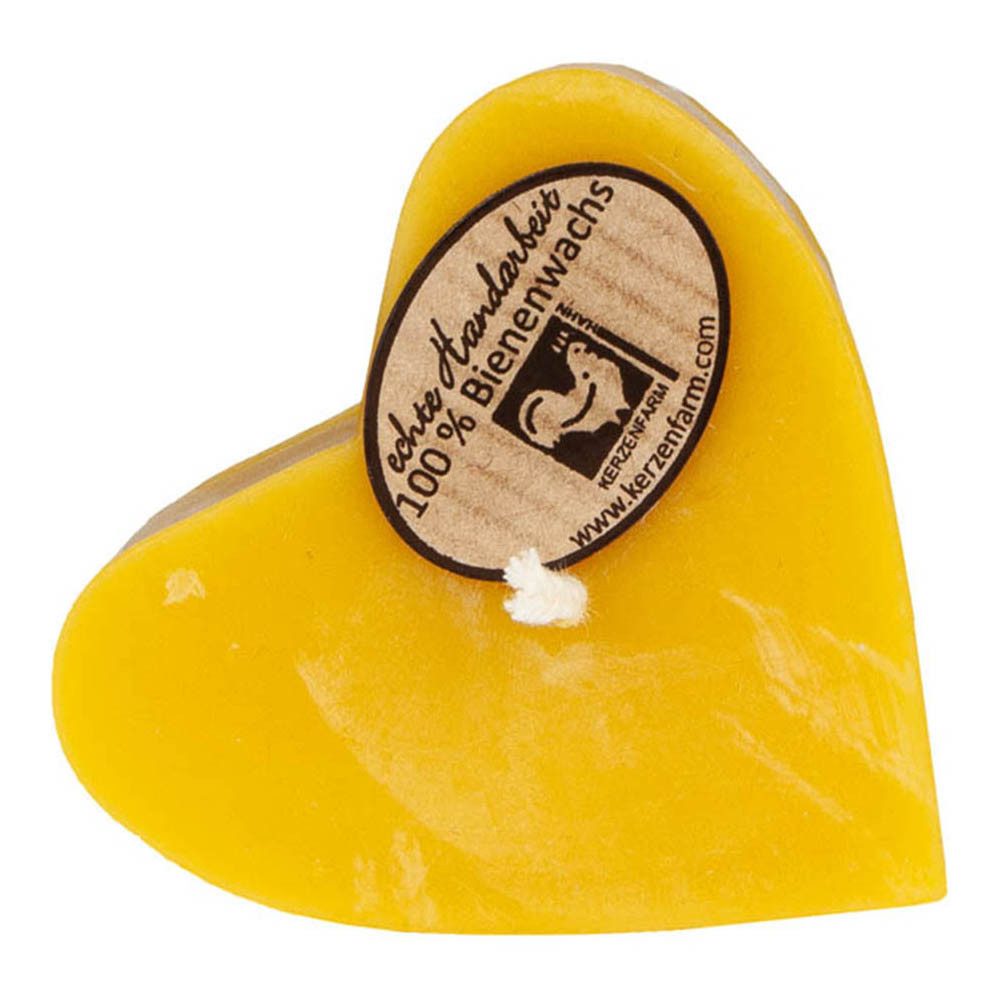 Hahn Kerzenfarm Bienenwachskerze Bienenwachs - Kerze Herz