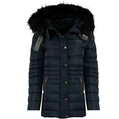 Geographical Norway Winterjacke Daleo abnehmbarer Kunstfellbesatz, Windbrecher