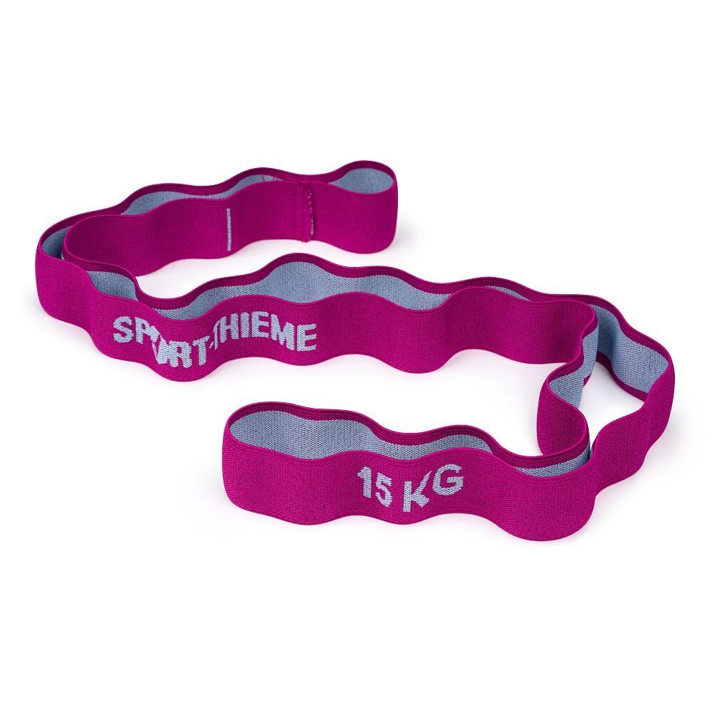Sport-Thieme Stretchband Elastikband Ring, 15 Verschiedene nach Trainingsstand Zugstärken Lila-Grau Textil, je kg