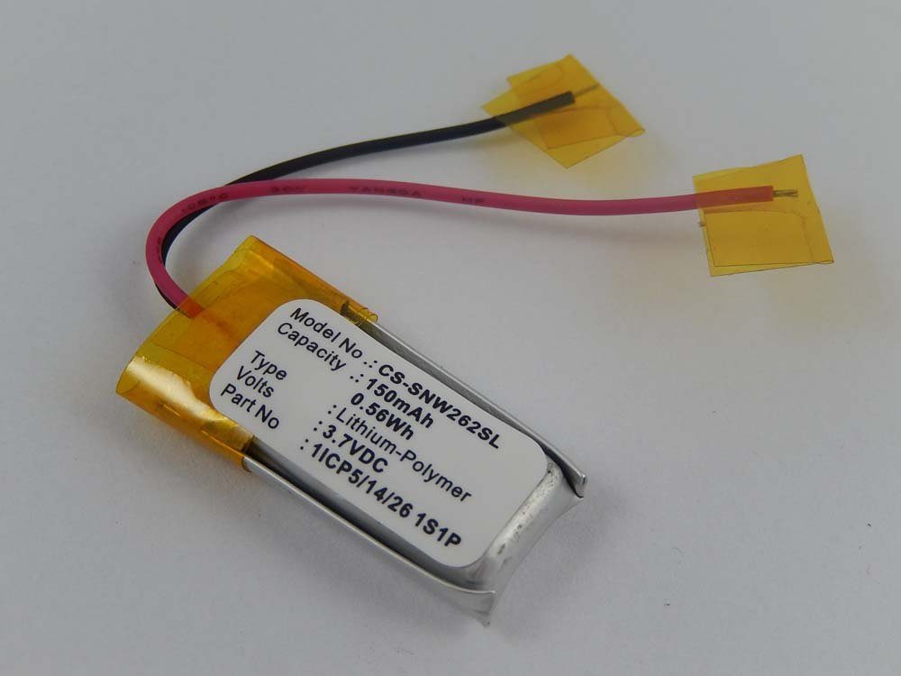 vhbw kompatibel mit Sony NWZ-W262 Akku Li-Polymer 150 mAh (3,7 V)