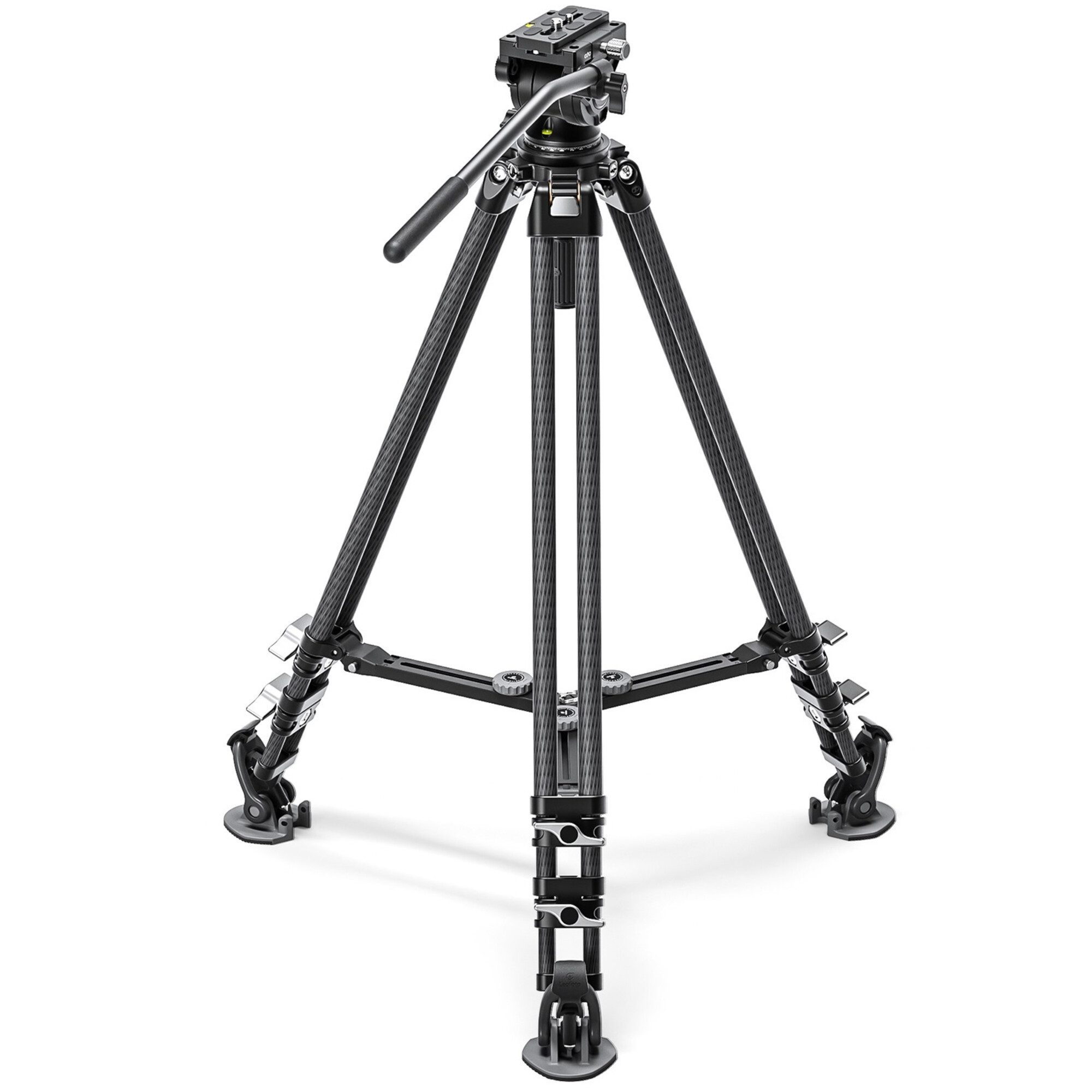 Leofoto Carbon-Dreibeinstativ LVC-193 Doppelrohr + Videoneiger BV-10 Kamerastativ