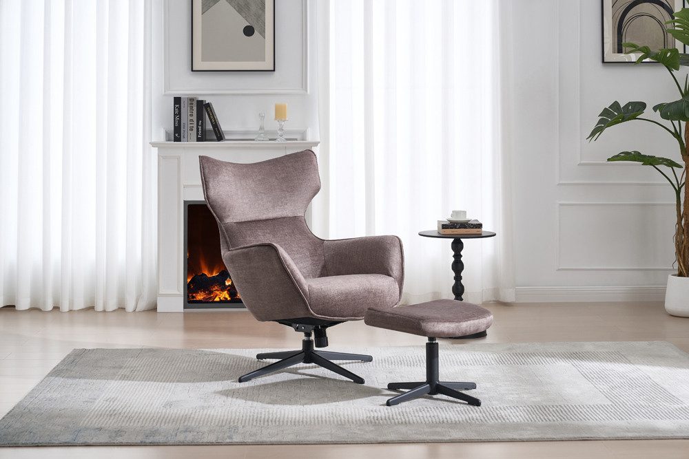riess-ambiente Fußhocker VOGUE 45cm taupe / günstig online kaufen