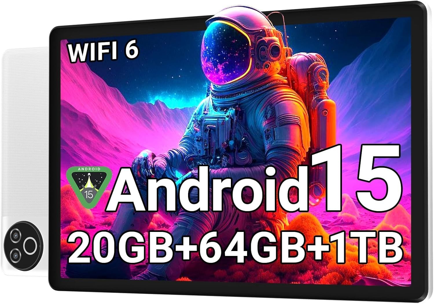 Happybe 10,1 Zoll Android 64GB ROM Erweiterbar auf 1 TB, 1280x800 5000mAh Tablet (10", 64 GB, Android, WiFi6, Widevine L1, Split-Screen-Funktion, OTG-Übertragung)