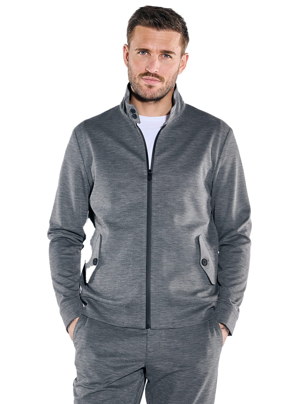 Anzugsakko emilio adani Herren Anzug-Sakko strukturiert, Grau