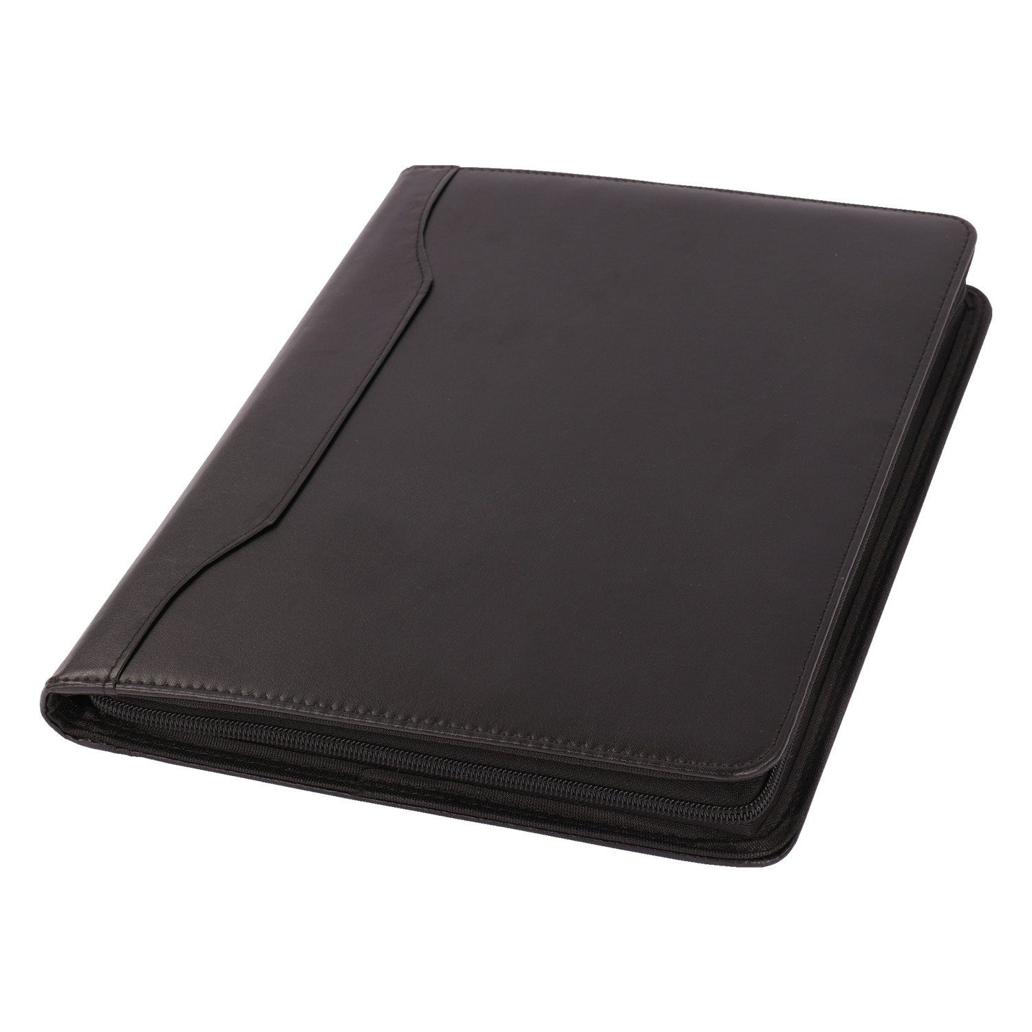 Cartellina Portadocumenti Idena A4 - Con Chiusura Lampo E Blocco Note, Nero