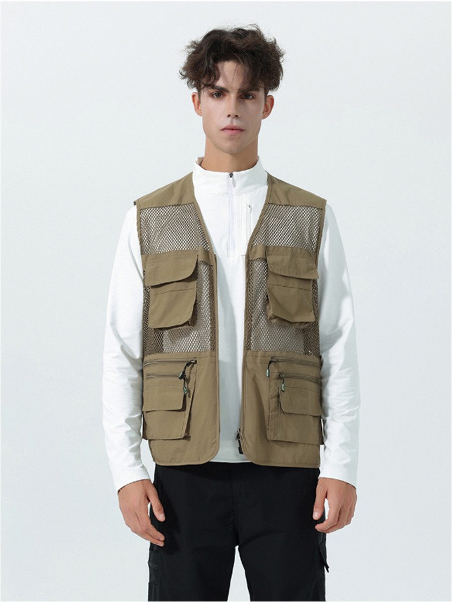 YOUTHUP Anglerweste Atmungsaktive Herren Funktionsweste für den Sommer