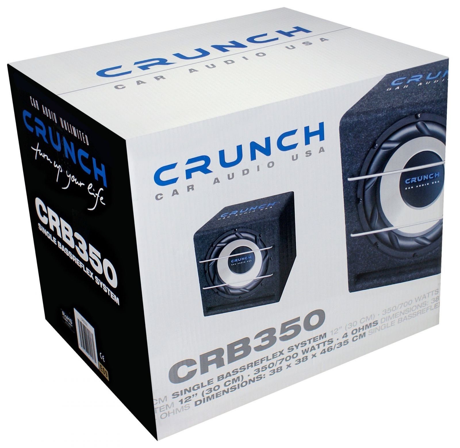 Crunch CRB350 30 cm (12) 700 Watt Auto-Subwoofer ​Single-Bassreflex-System