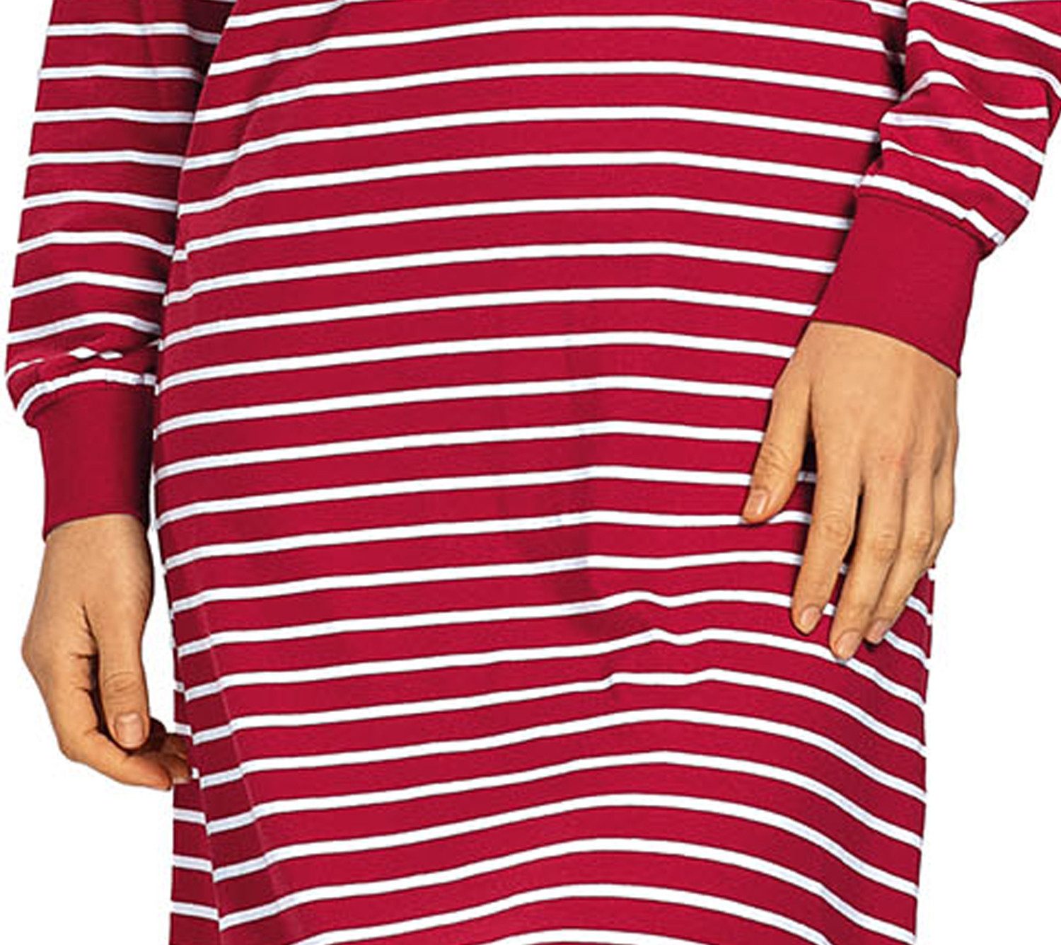 comtessa Nachthemd Lovely Dreams (Set, 1-tlg., 1-teilig) Damen Sleepshirt ca.100cm Schlafshirt Baumwolle Bündchen große Größen