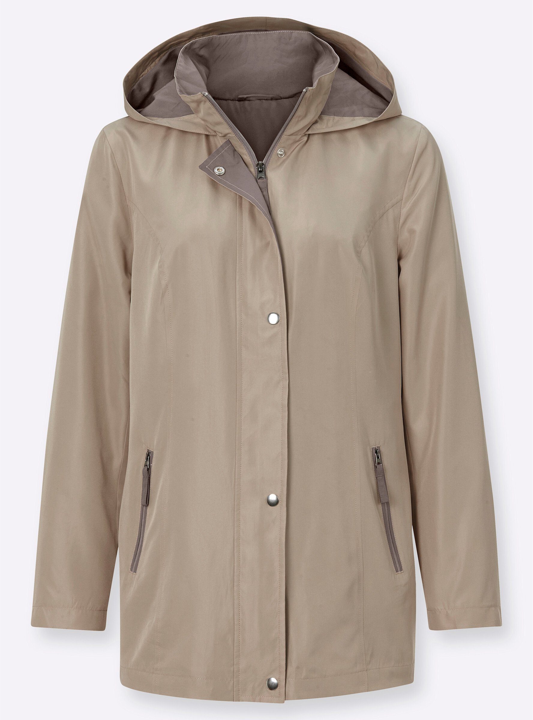 Sieh an! Allwetterjacke Jacke Langarm mit Kontrastpartien