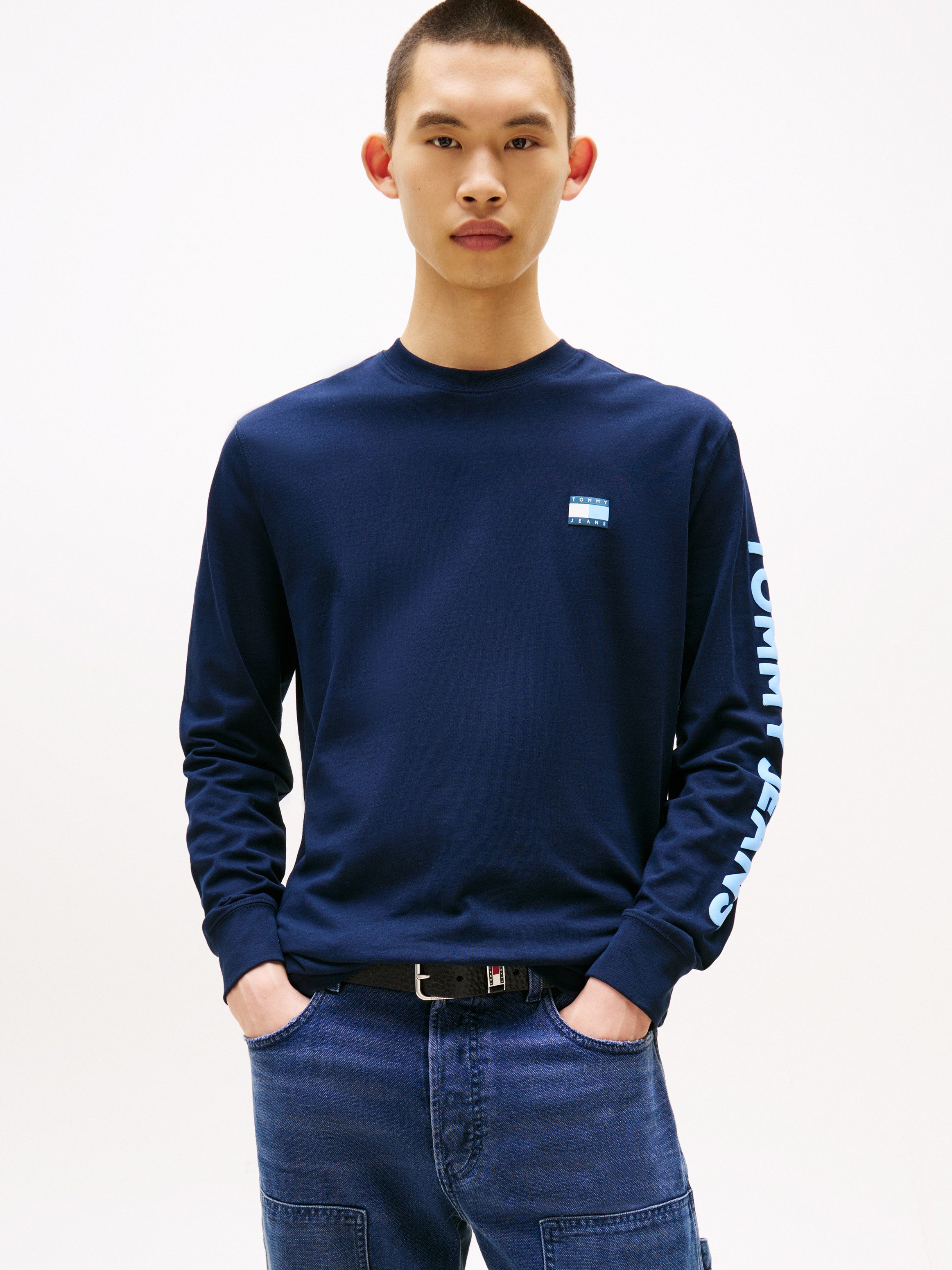 Tommy Jeans Langarmshirt TJM REG POP COL NW CLSC LS T EXT Mit Rundhalsaussc günstig online kaufen