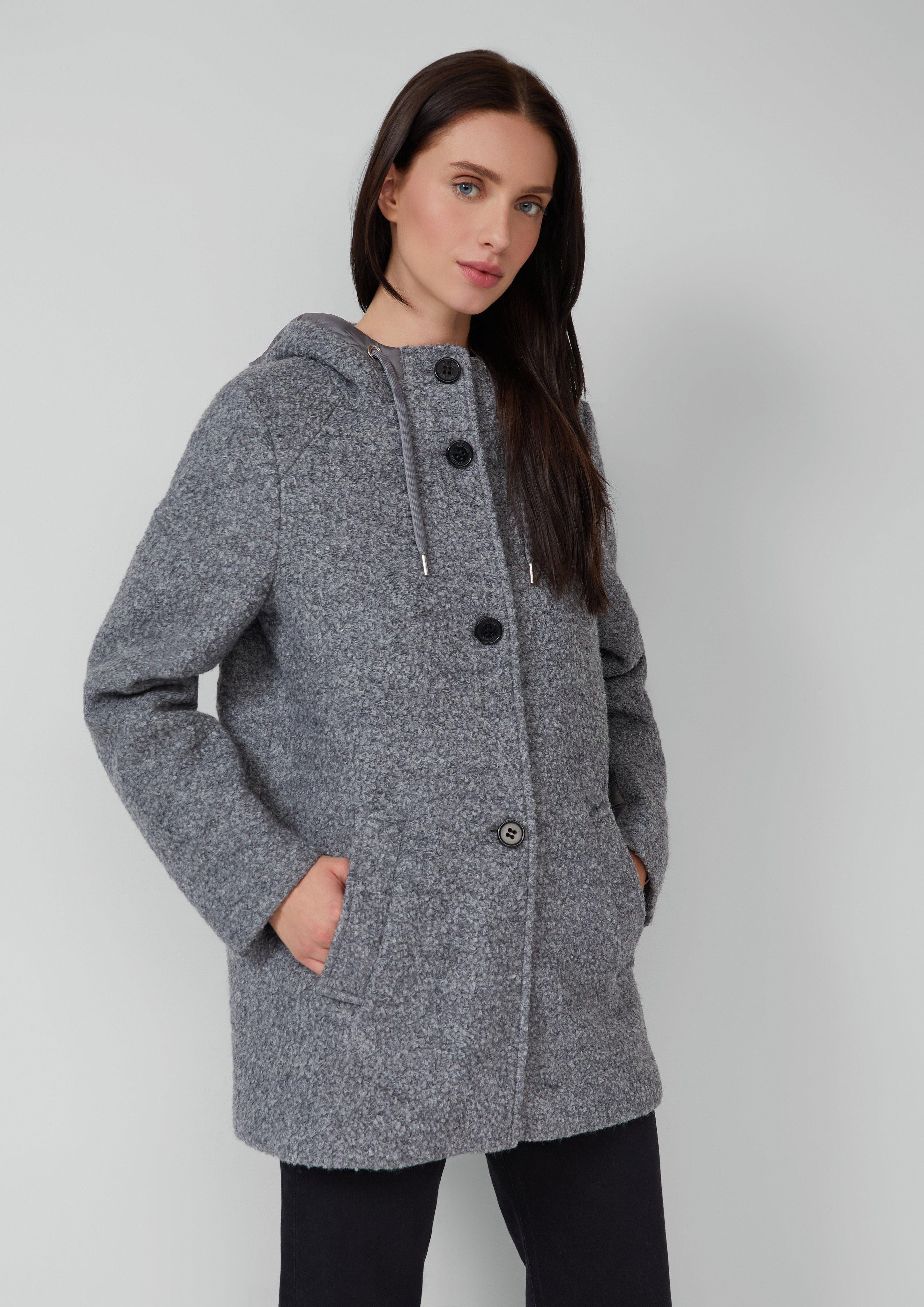 s.Oliver Funktionsmantel Bouclé-Jacke aus Wollmix mit günstig online kaufen