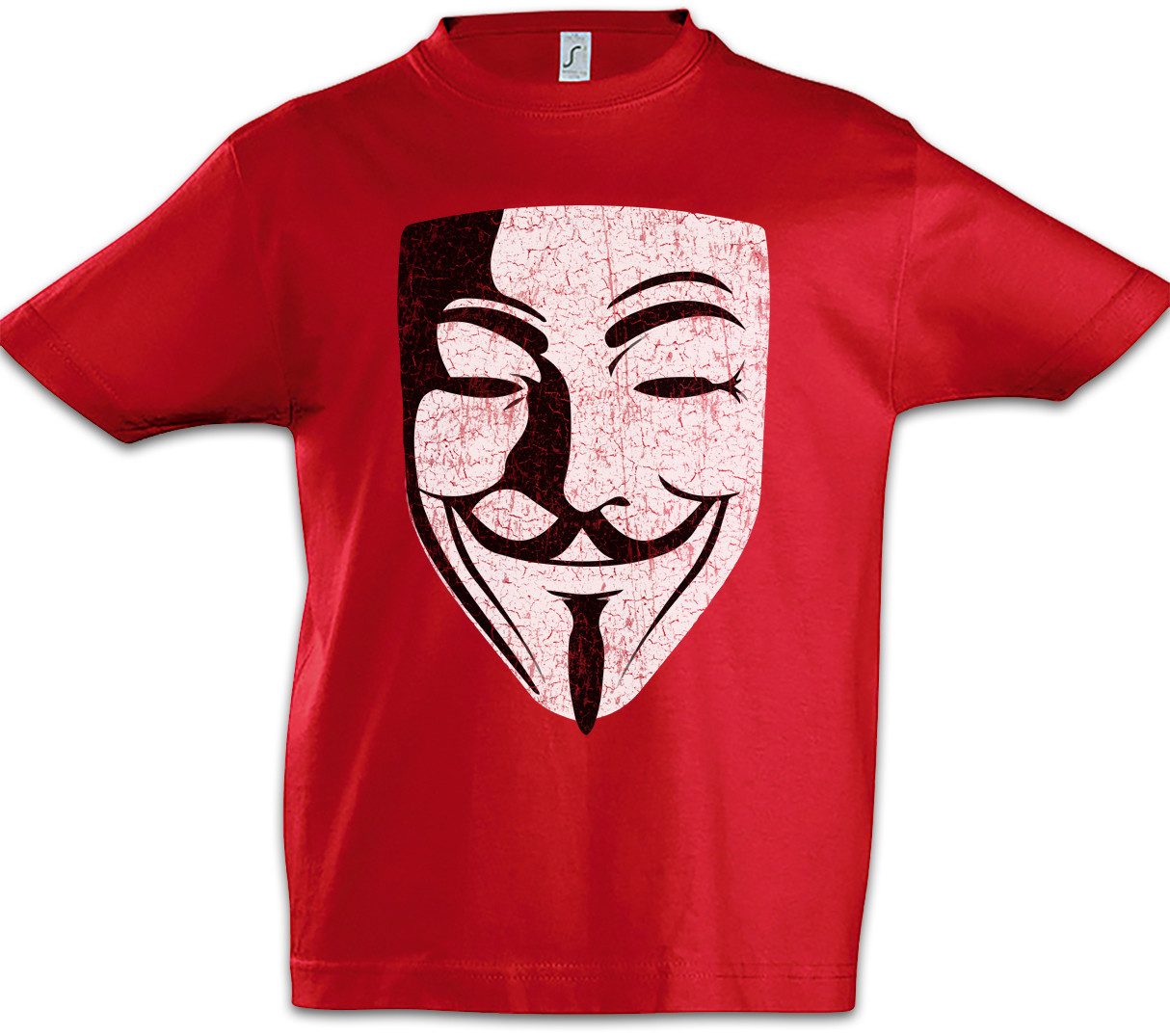 Print-Shirt Guy Fawkes Mask II Kinder T-Shirt Hannya Anonymous Whistleblower Guy