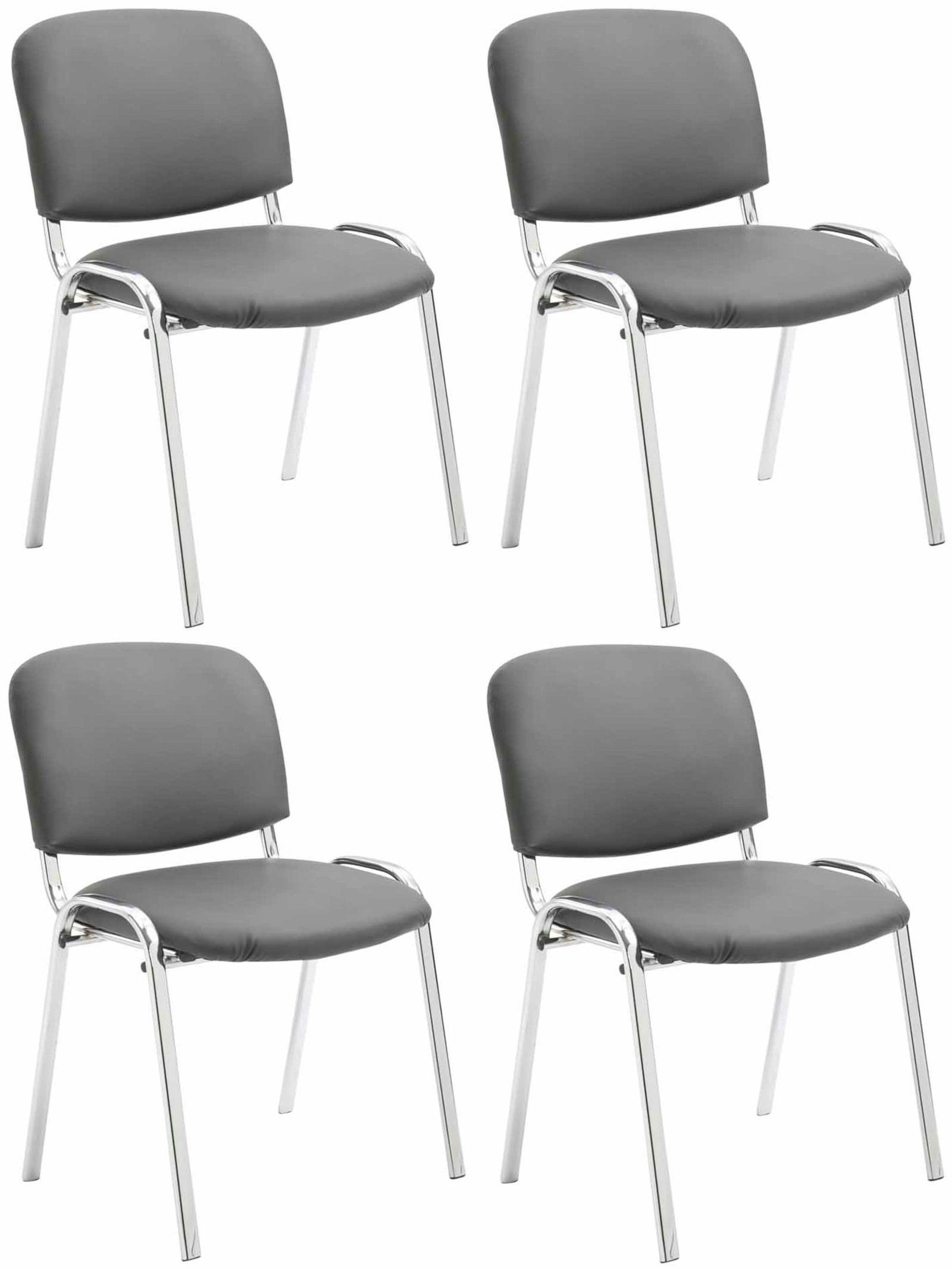CLP Besucherstuhl Ken Chrom Kunstleder (4er günstig online kaufen