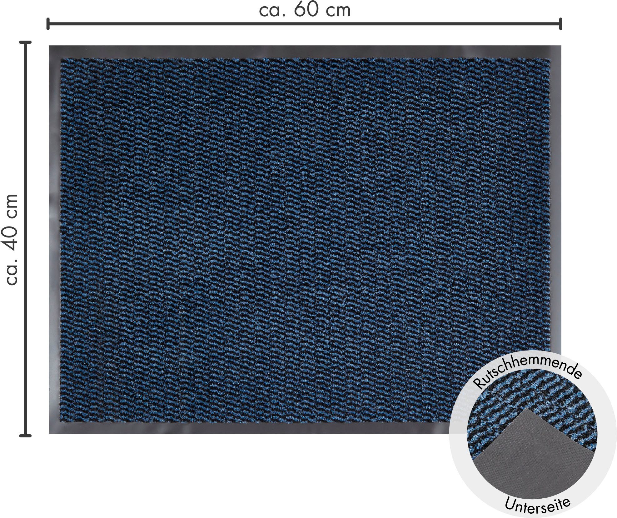 Andiamo Fußmatte Easy, Made in Netherlands, rechteckig, Höhe: 5 mm, Schmutzfangmatte, rutschhemmend, Innen- und überdachten Außenbereich