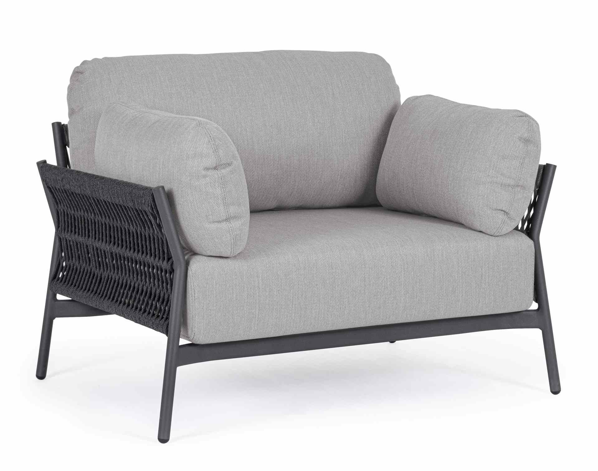 Bizzotto Gartensessel Pardis aus Aluminium, Anthrazit günstig online kaufen