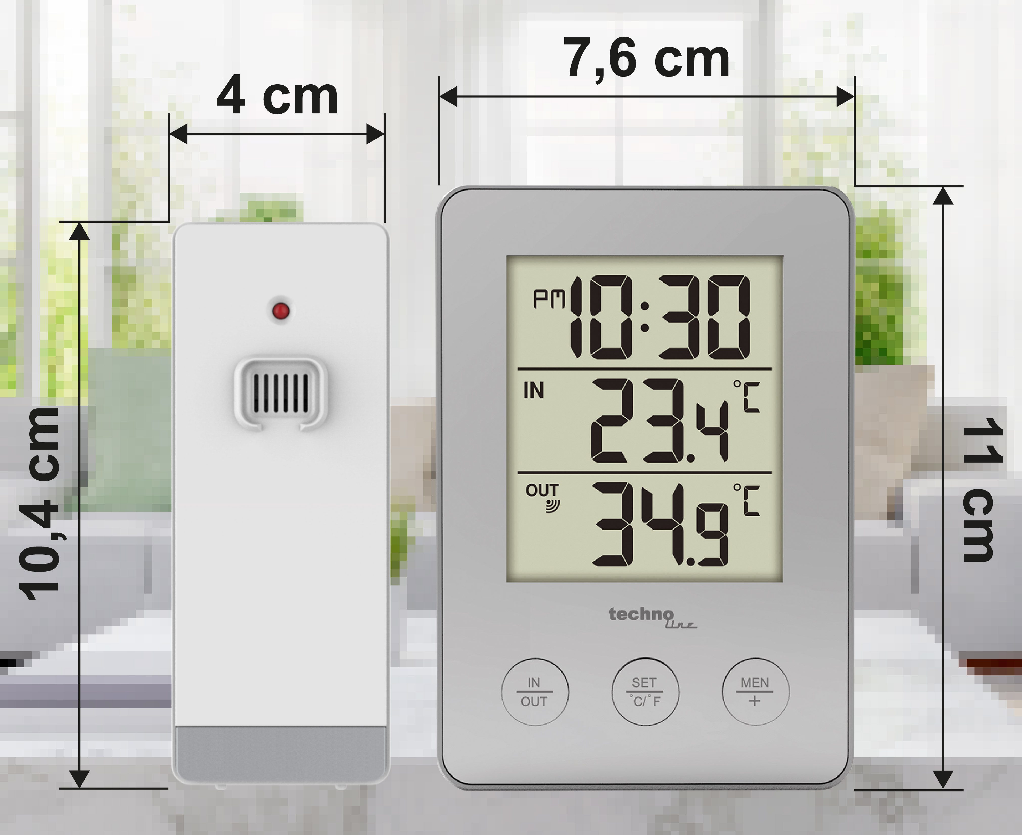 technoline WS 9175 Wetterstation (inklusive Außensender, mit übersichtlicher Anzeige)
