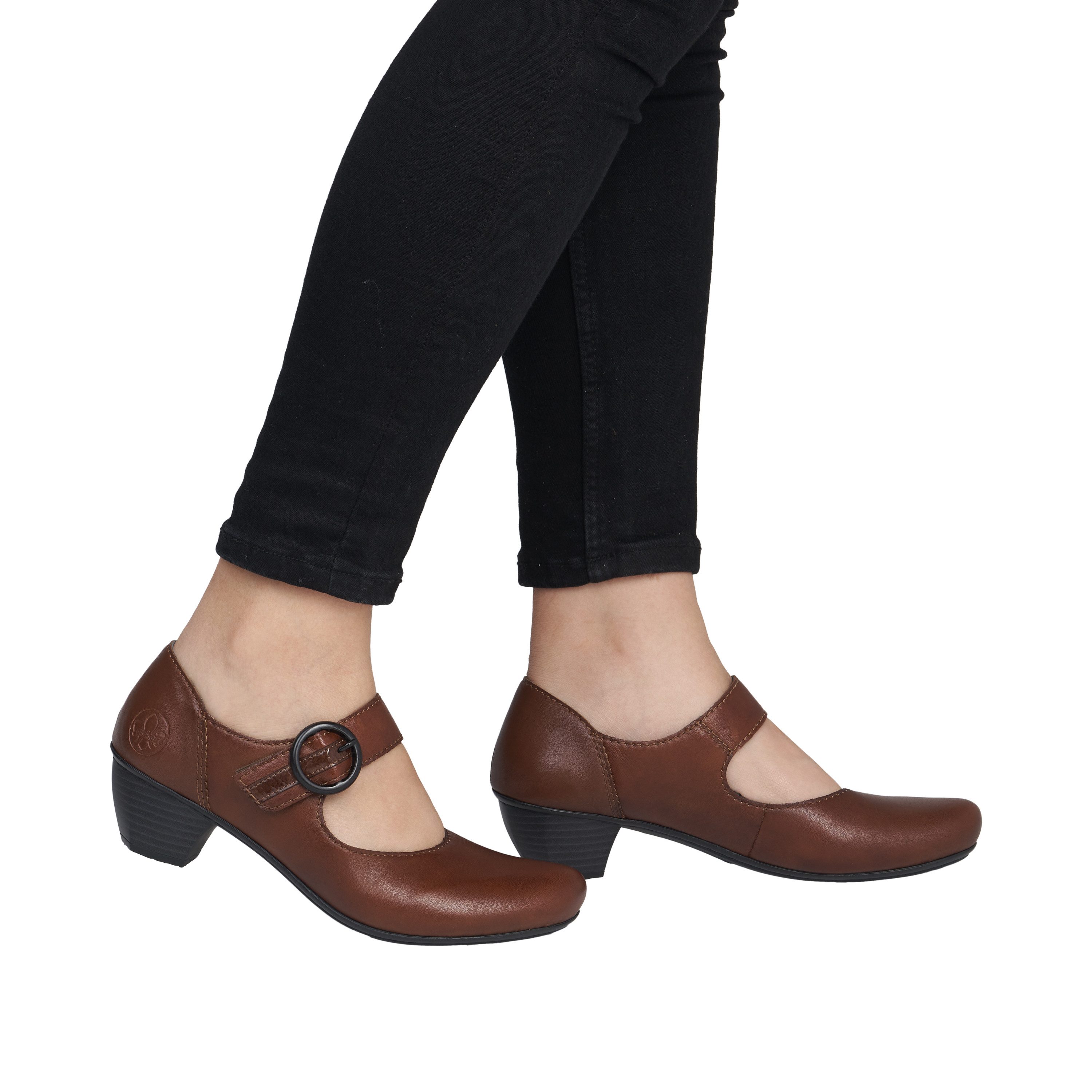 Rieker Spangenpumps, Festtagsschuh, Pumps, Trichterabsatz, mit Klettriemchen