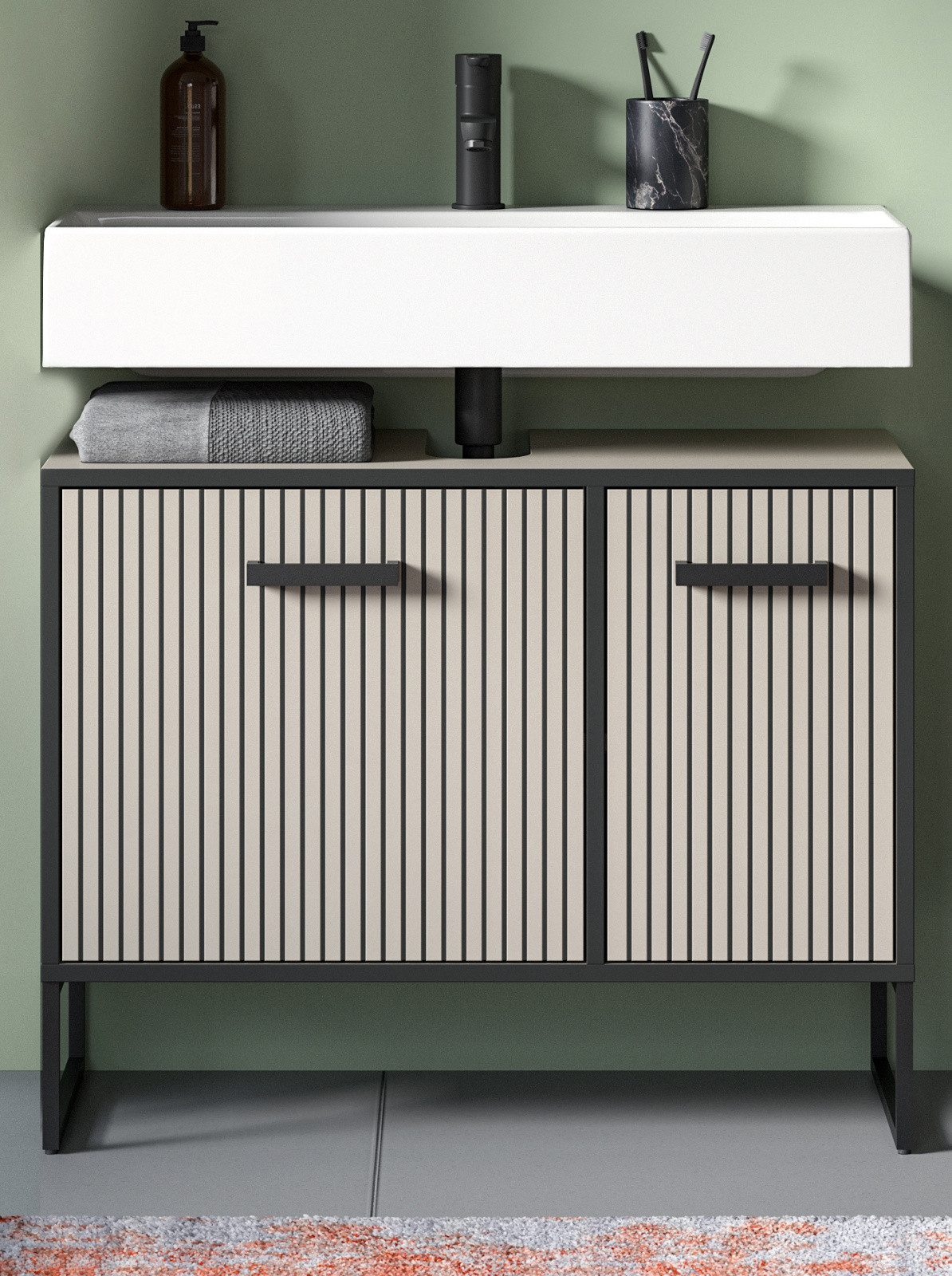 Inn.Furn Waschbeckenunterschrank Scana (Badschrank in Sand günstig online kaufen