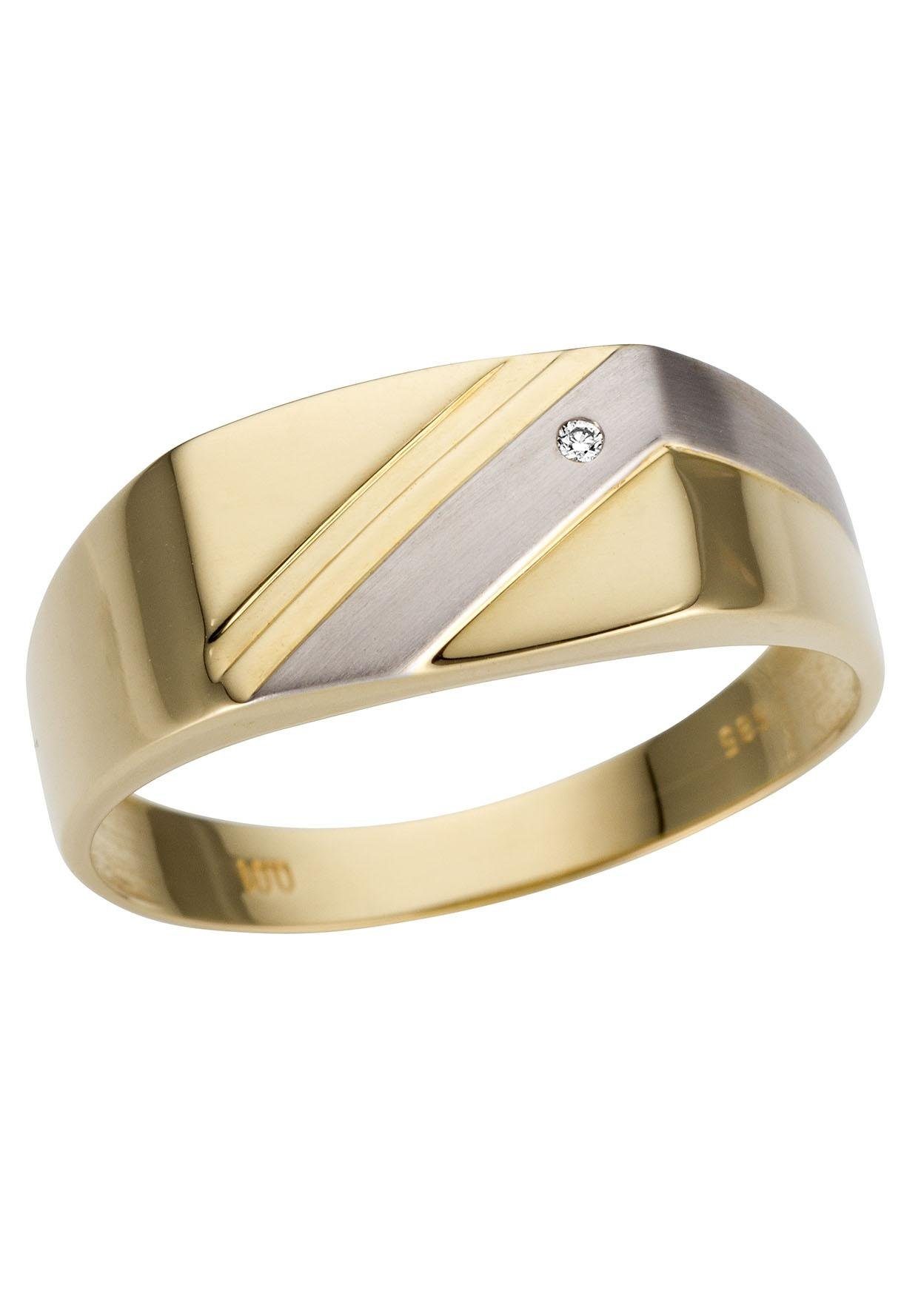 Firetti Goldring Schmuck Geschenk Gold 333 Herrenring Goldring, mit Brillant