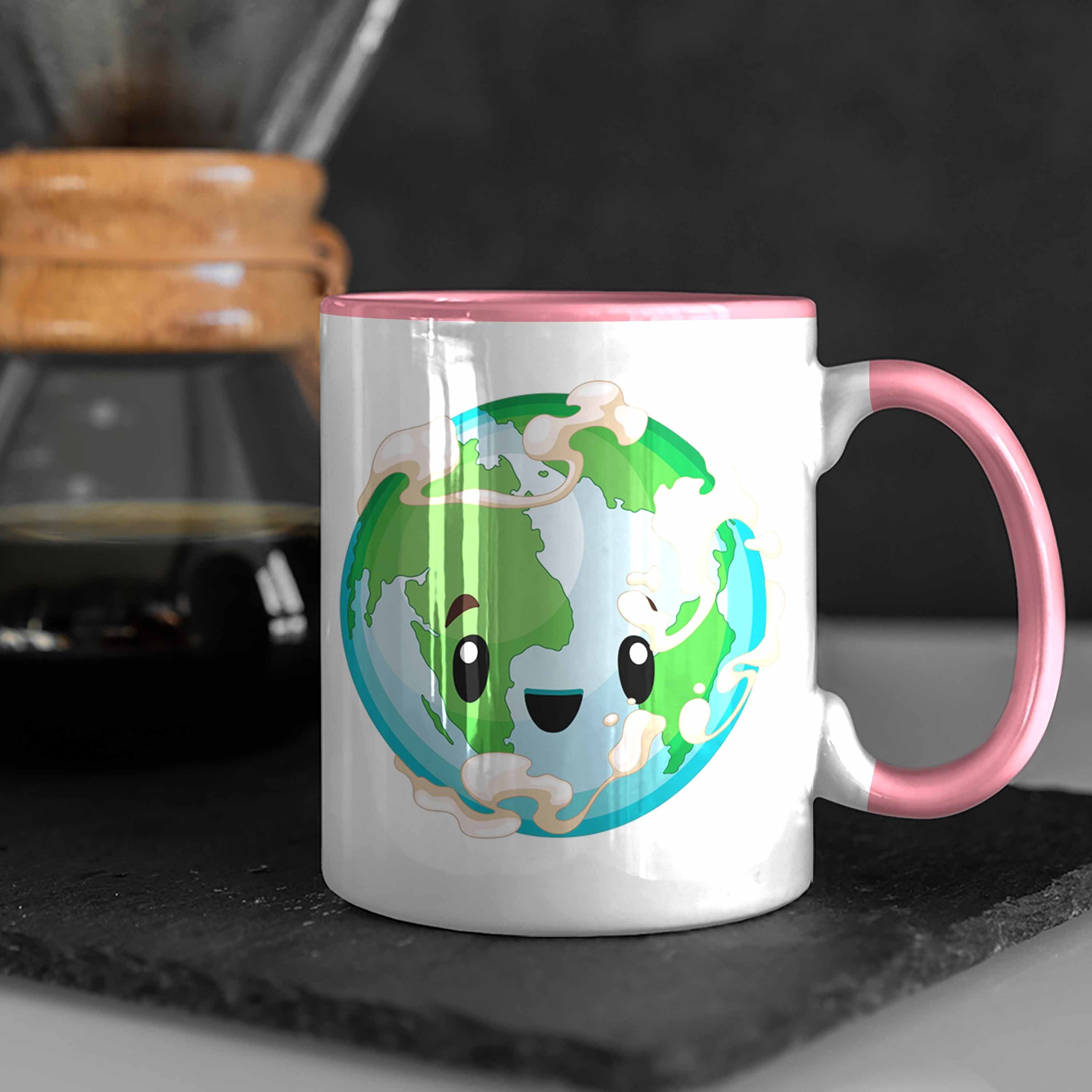 Umweltschutz-Fans Tasse Geschenk Earth Save the Tasse Rosa für Trendation Umweltbewusste