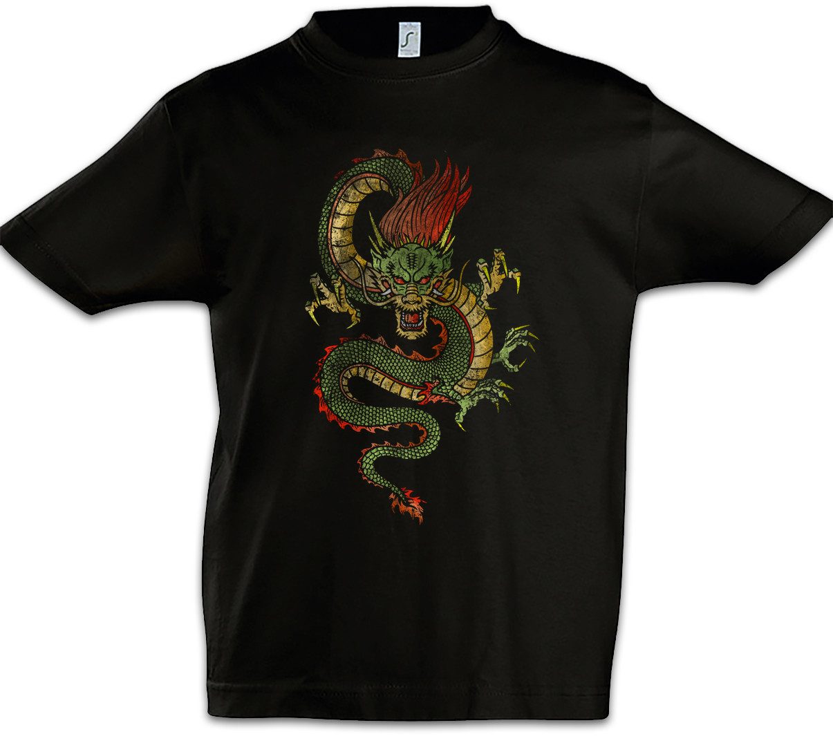 Print-Shirt Chinese Dragon Kinder T-Shirt Drache Fantasy Tattoo Monster Dungeons