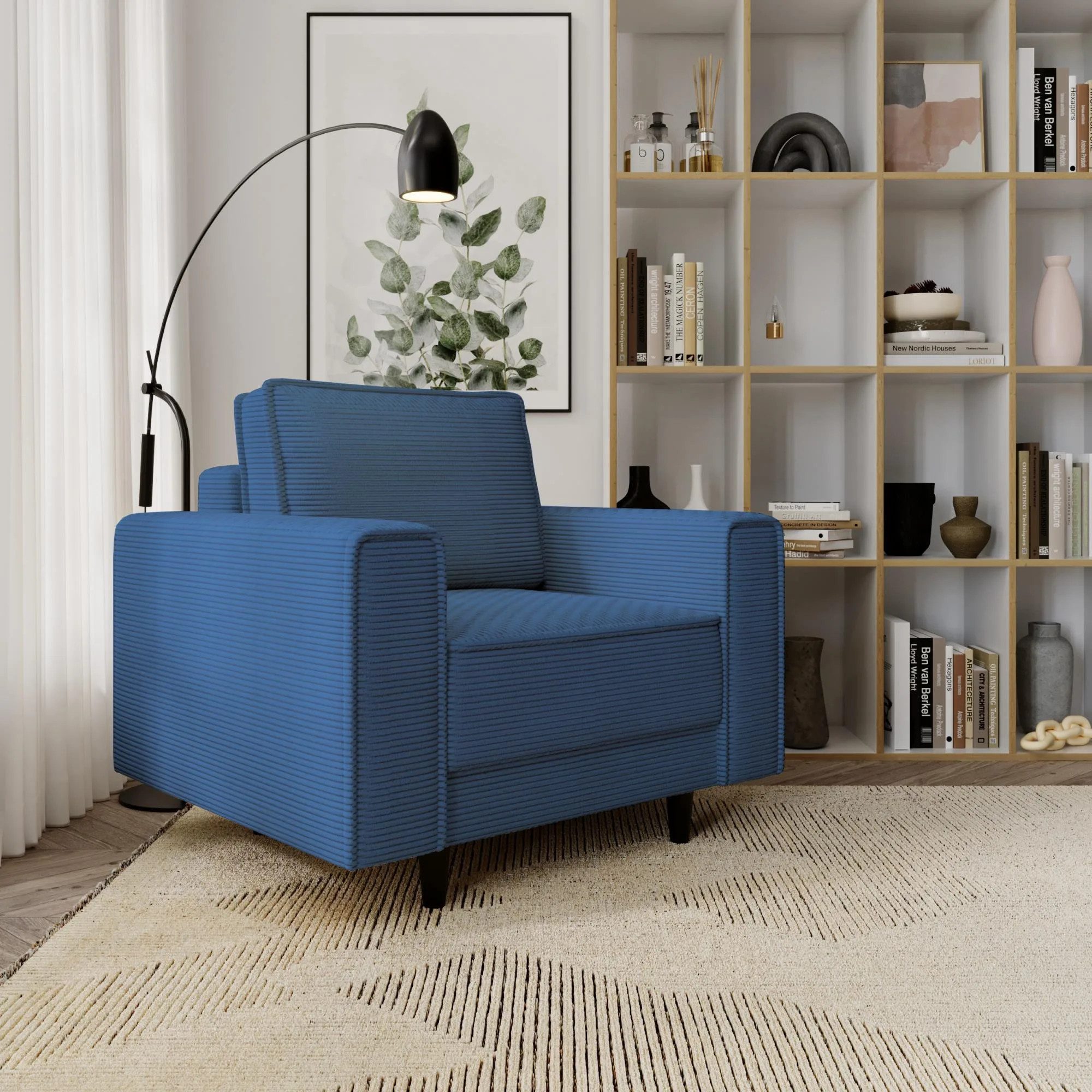 Beautysofa Relaxsessel Monte (Blau Sessel aus günstig online kaufen
