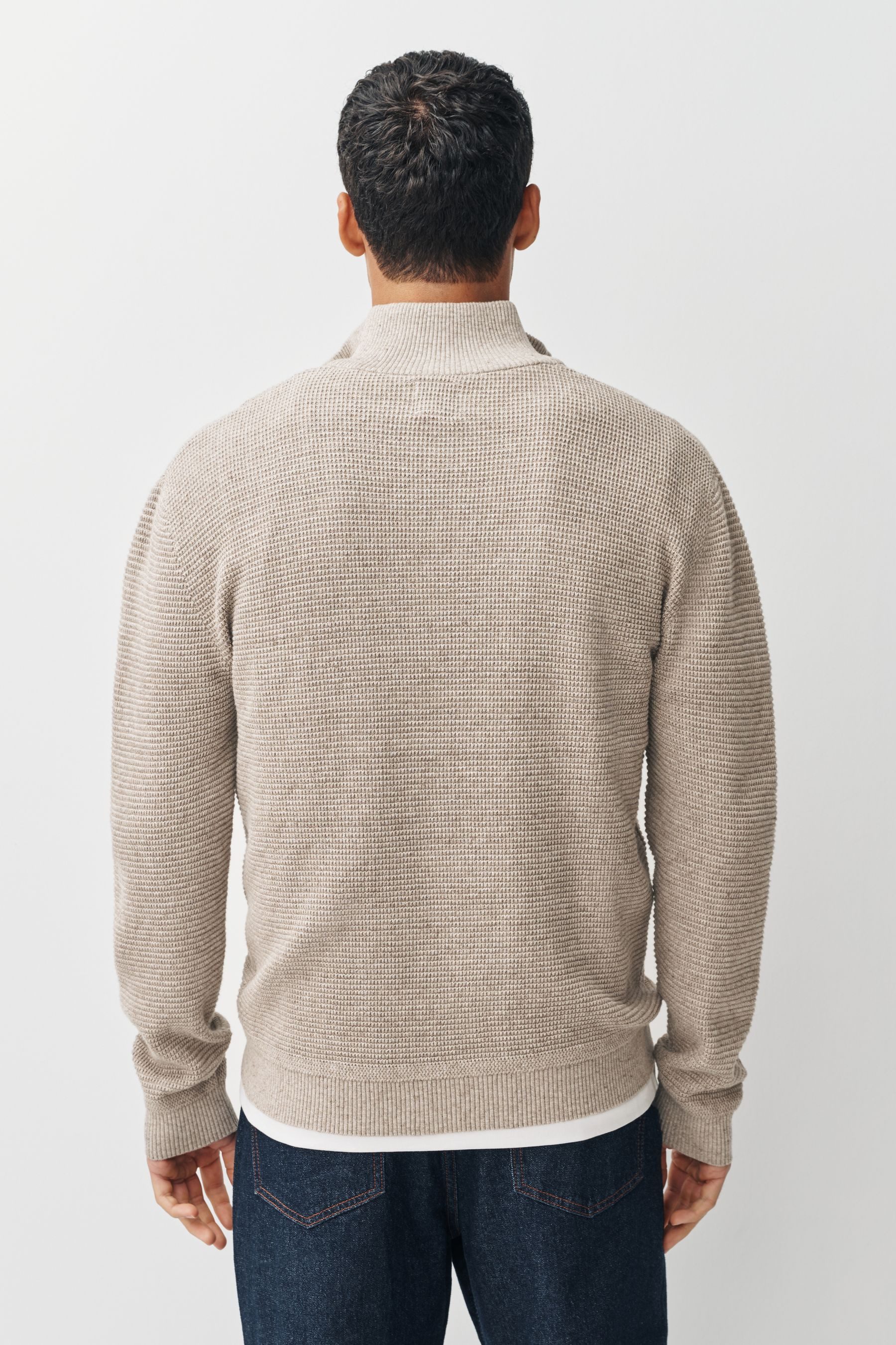 Next Strickpullover Regular Fit Premium Troyer günstig online kaufen