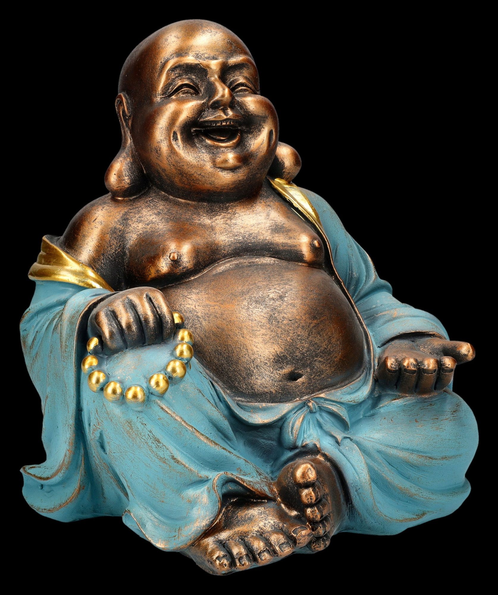 Figuren Shop GmbH Dekofigur Happy Buddha Figur - Mint grün - Mythologie Dek günstig online kaufen