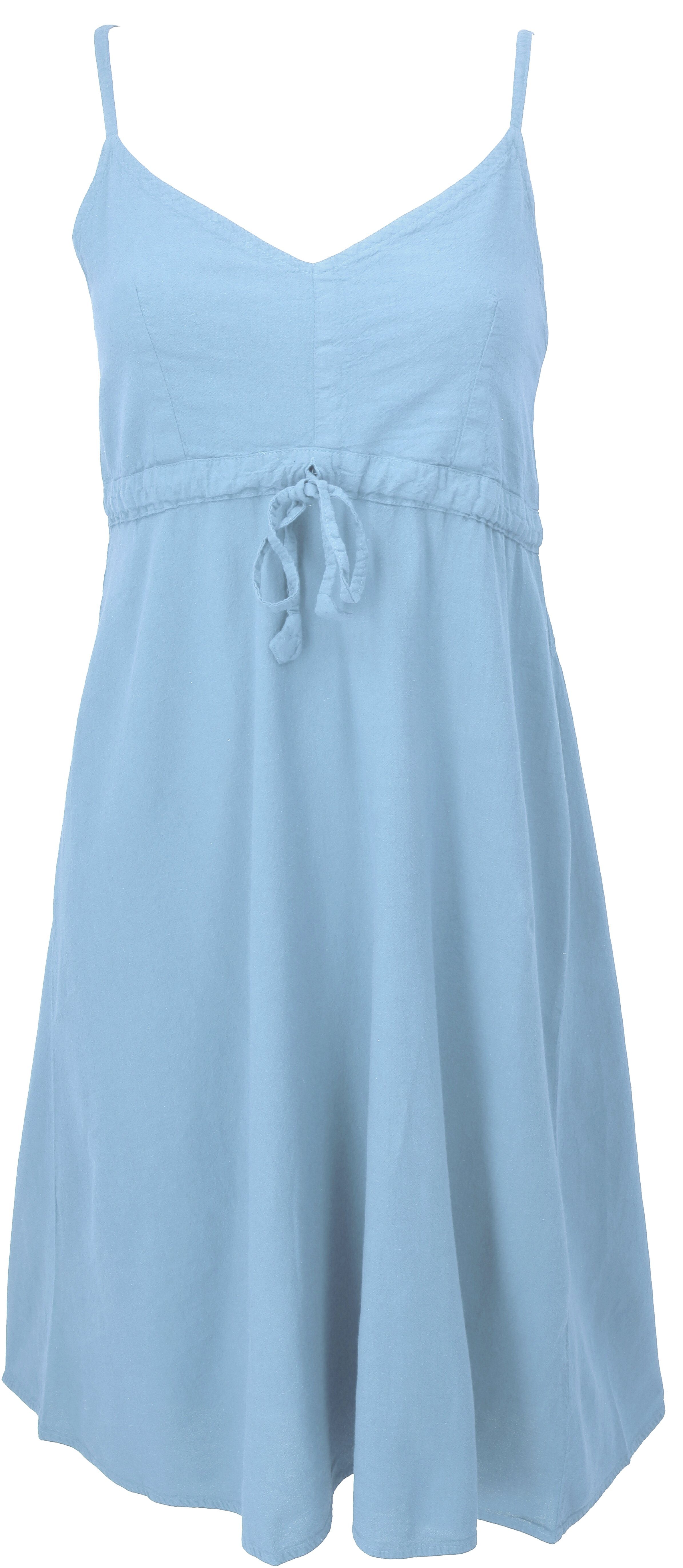 Guru-Shop Midikleid Einfarbiges Casual Trägerkleid, Baumwoll.. günstig online kaufen