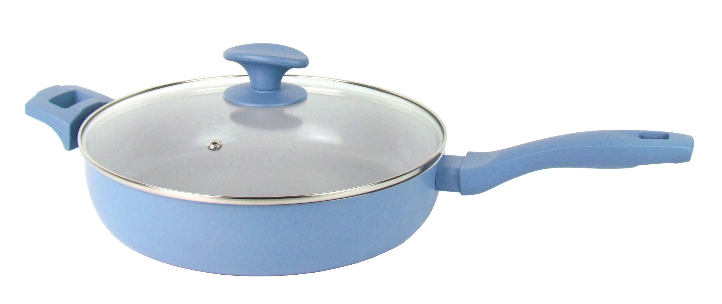 Michelino Schmorpfanne XL inkl. Glasdeckel Ø 28cm, Material: Gehärtete Aluminiumlegierung, für alle Herdarten auch Induktion