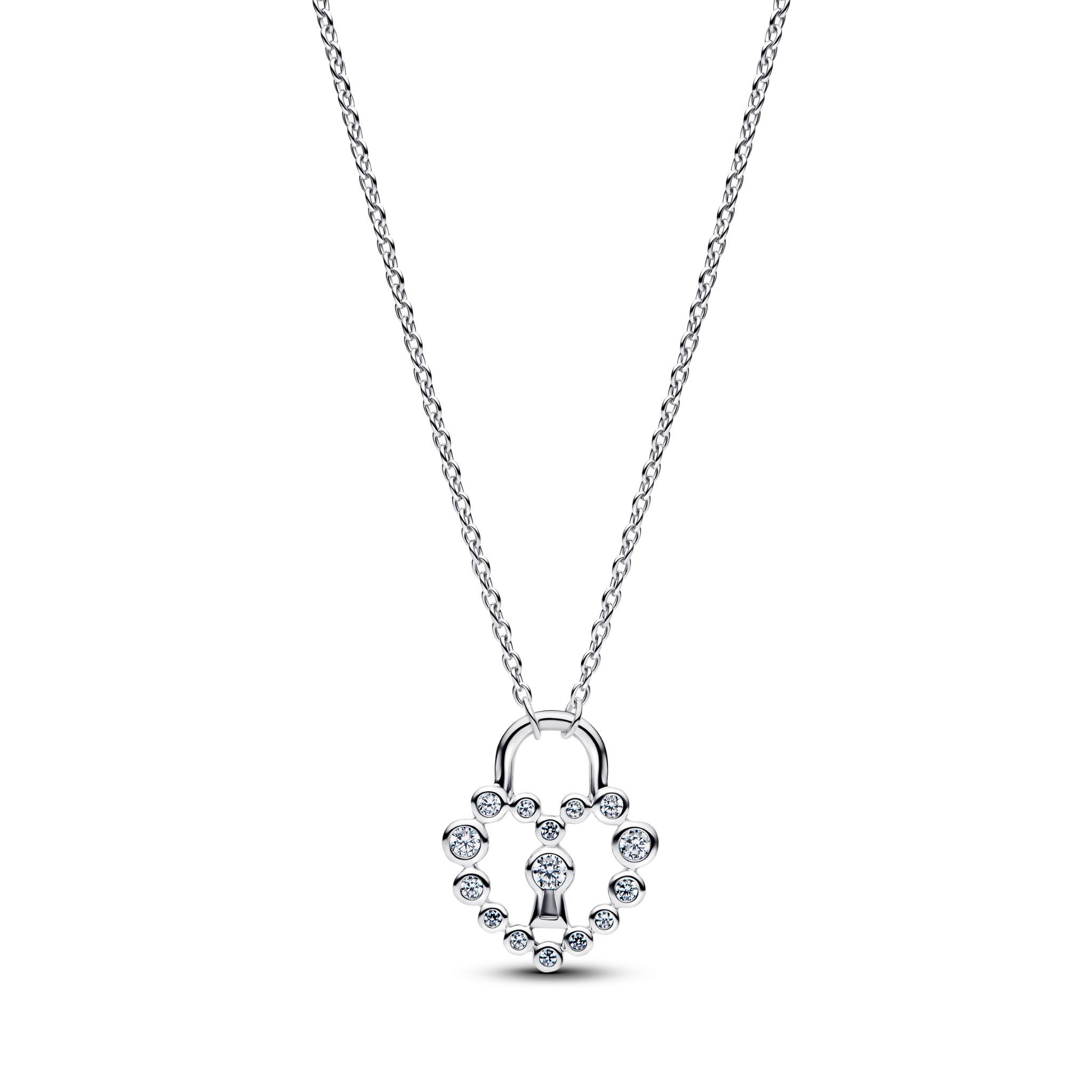 Pandora Kette mit Anhänger 394416C01-50, Schloss in Herzform