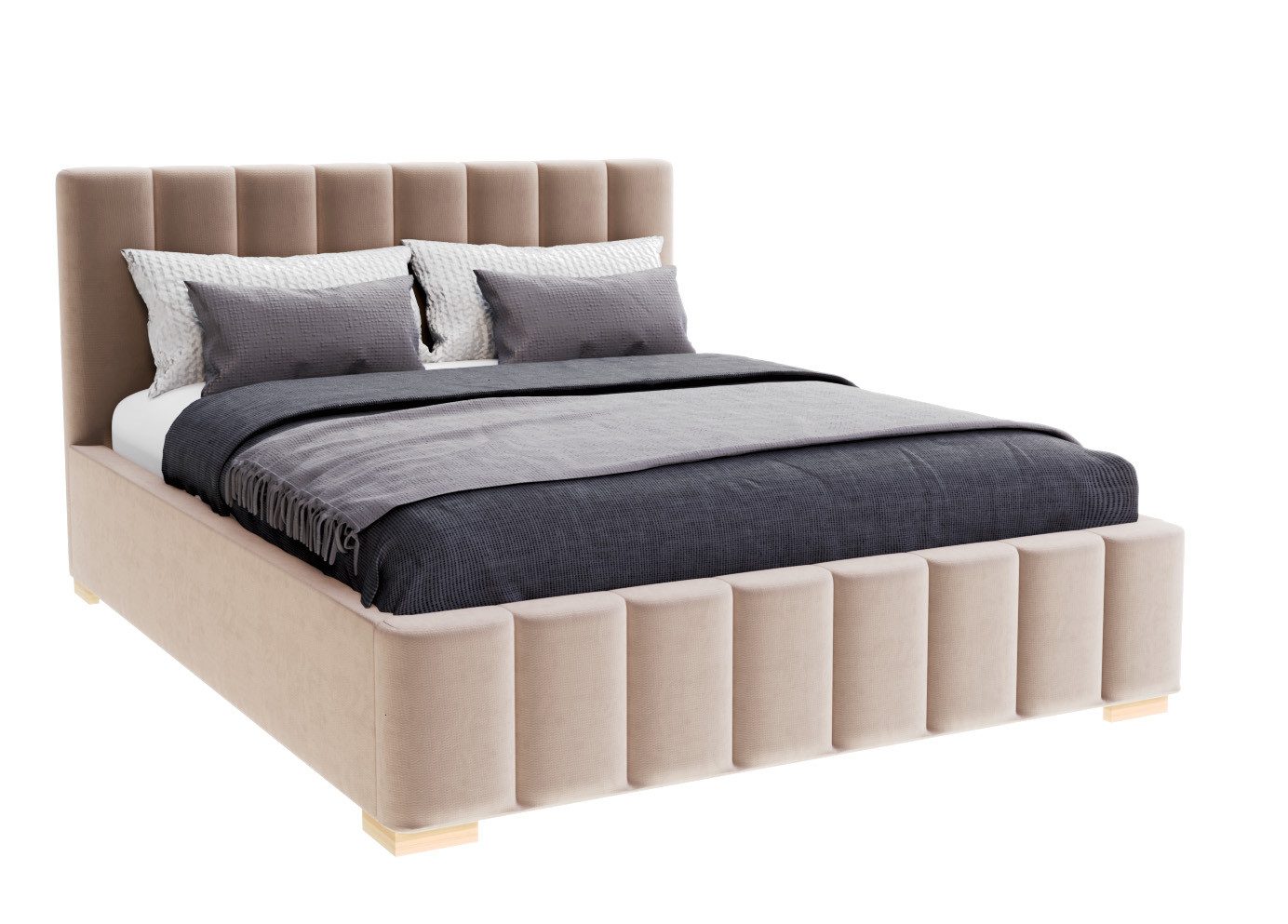 FDM Polsterbett Stauraumbett Bettgestell 90x200, 120x200, 140x200, 160x200, günstig online kaufen