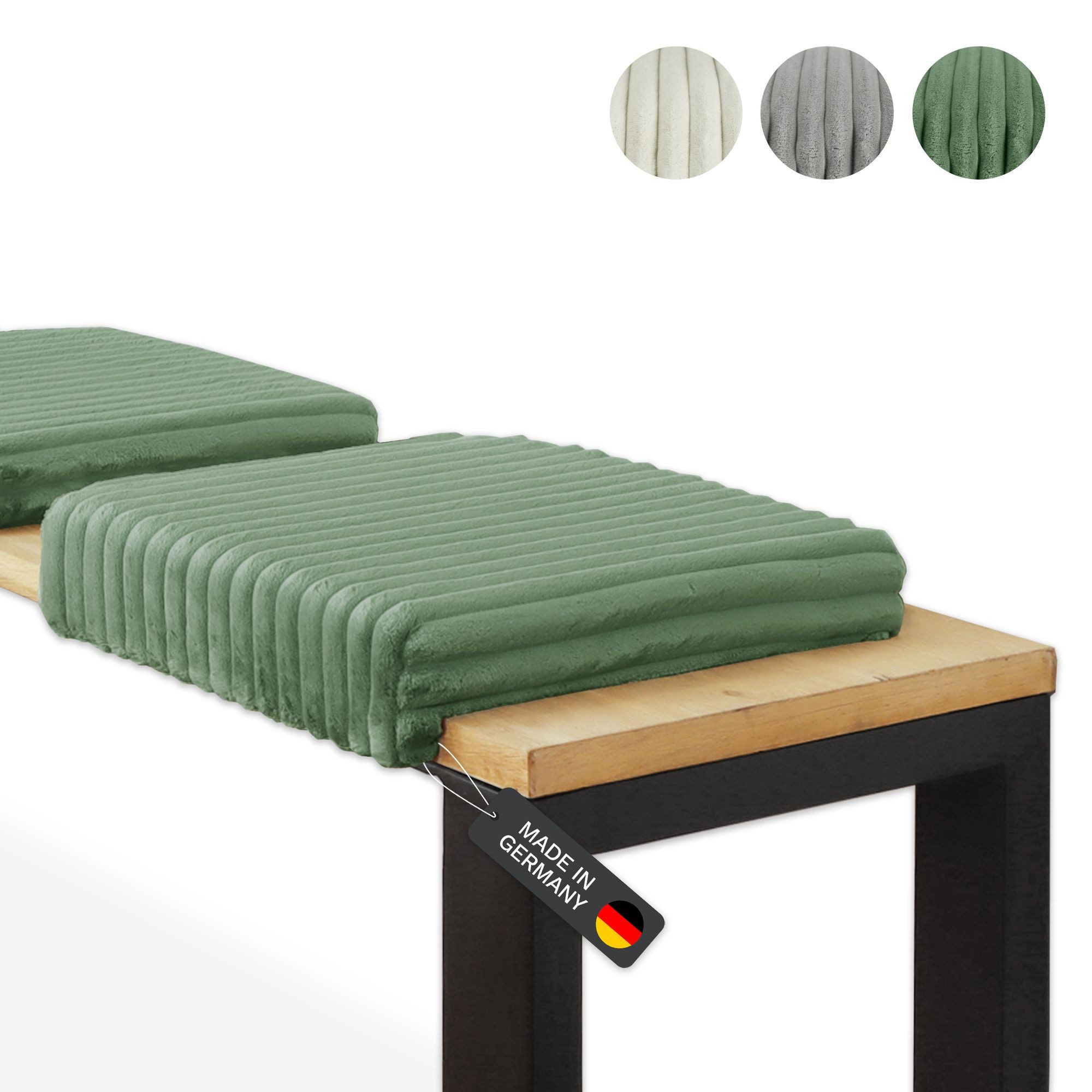 Bankauflage Sitzkissen Klemmkissen DELUXE 1 Leiste, Cordstoff extra Polsterung