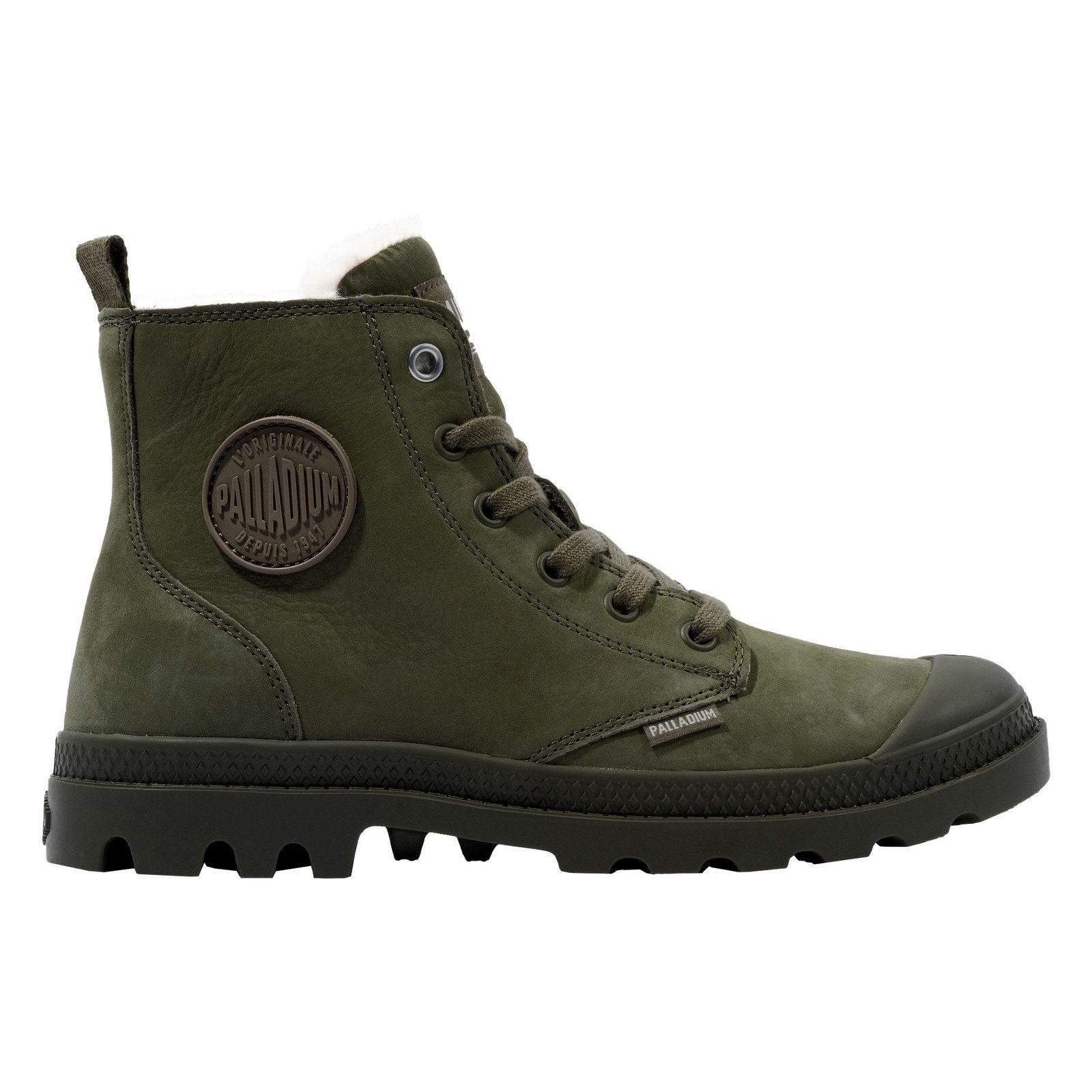 Palladium Pampa Hi Zip WL Stiefelette mit Reißverschluss und Markenpatch an günstig online kaufen