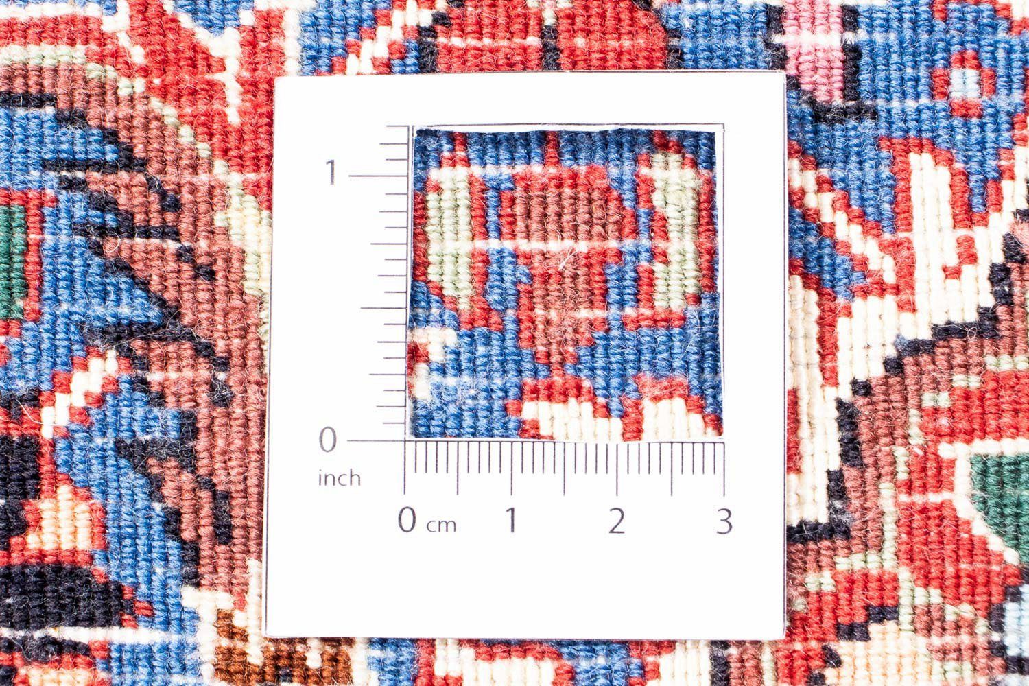 Perser Einzelstück mit x - cm - Höhe: Orientteppich Bidjar Zertifikat mm, - Wohnzimmer, hellrot, 15 351 256 morgenland, rechteckig, Handgeknüpft,