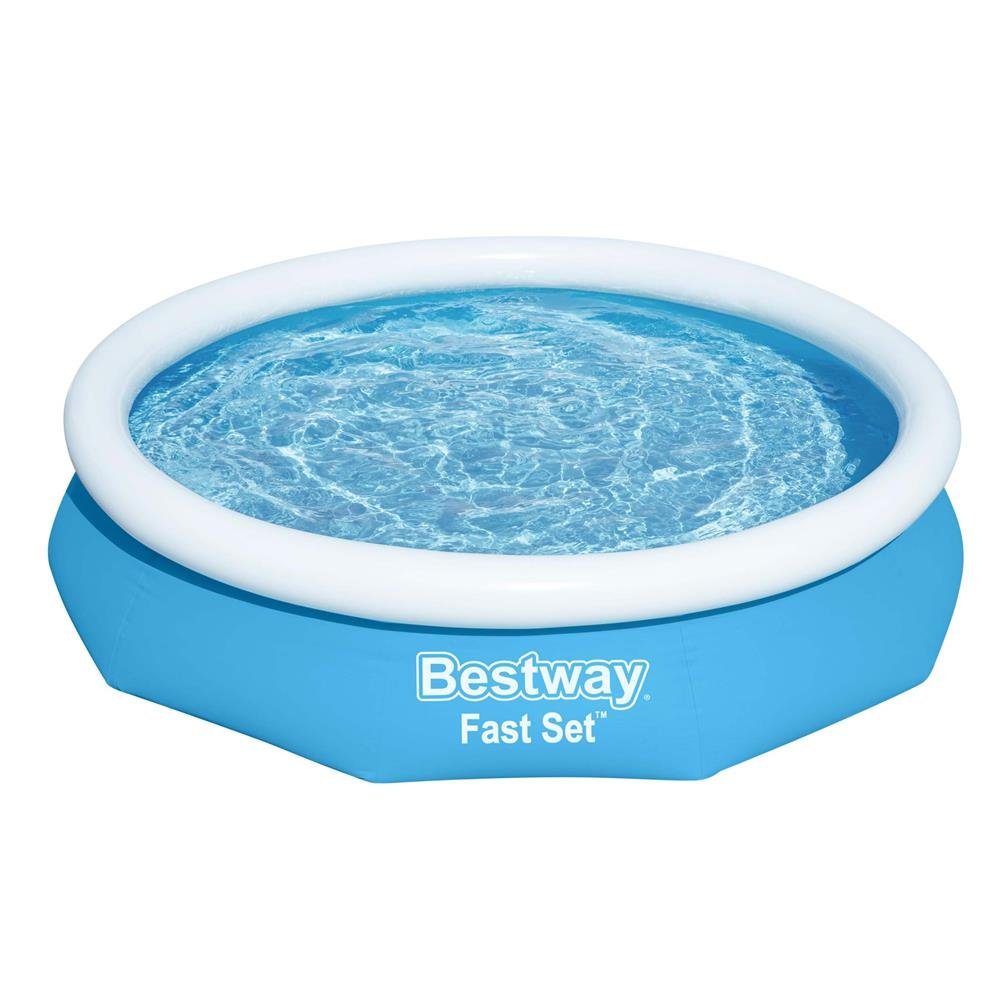 Bestway Rundpool Fast Set, Aufstellpool ohne Pumpe, 305 x 66 cm, Blau, Rund