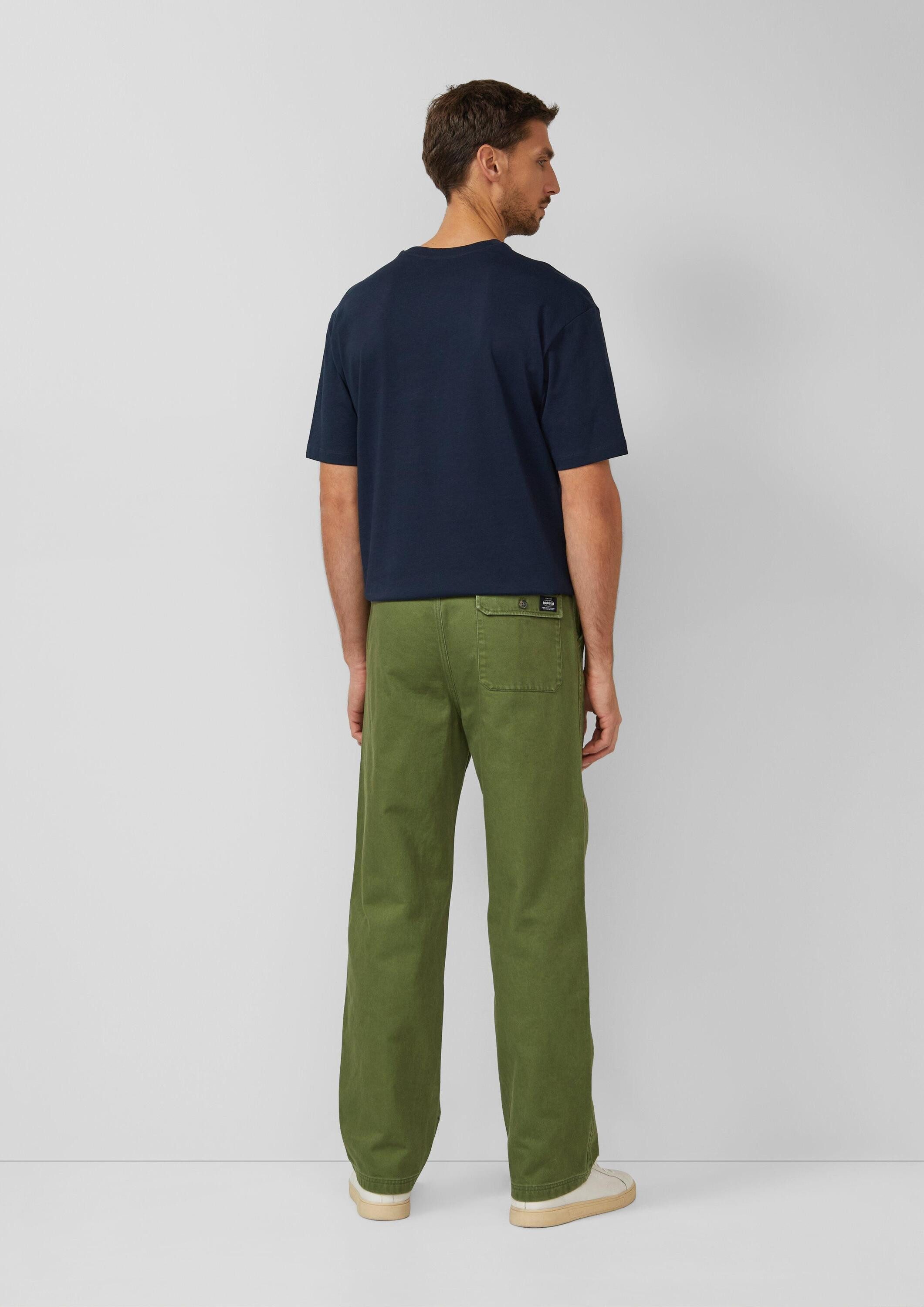 s.Oliver Chinos Hose Wide-Leg-Hose aus Baumwoll-Twill