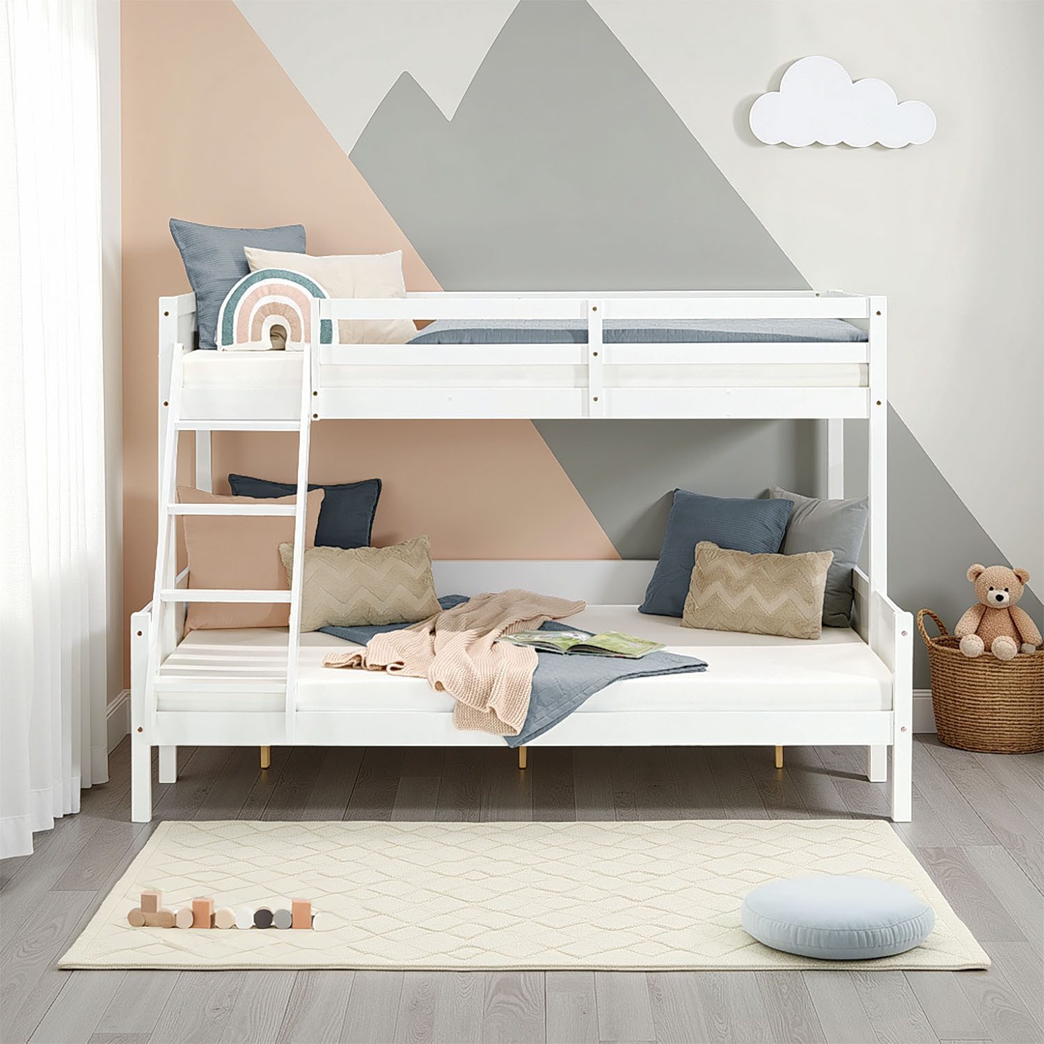 Homestyle4u Etagenbett 90x200 und 140x200 Kinderbett Holz 2 Kinder Massiv m günstig online kaufen