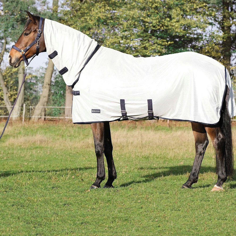 BUSSE Pferde-Fliegendecke Busse Outdoor-Fliegendecke Superb - Silber (Navy)