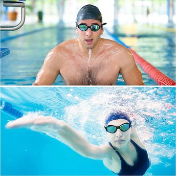 CoolBlauza Taucherbrille Schwimmbrille - UV-Schutz & Antibeschlag Taucherbrille, (1-St., für Erwachsene, Herren, Damen und Jugendliche zum Schwimmen), Kein Auslaufen & Verstellbare Silikon Riemen