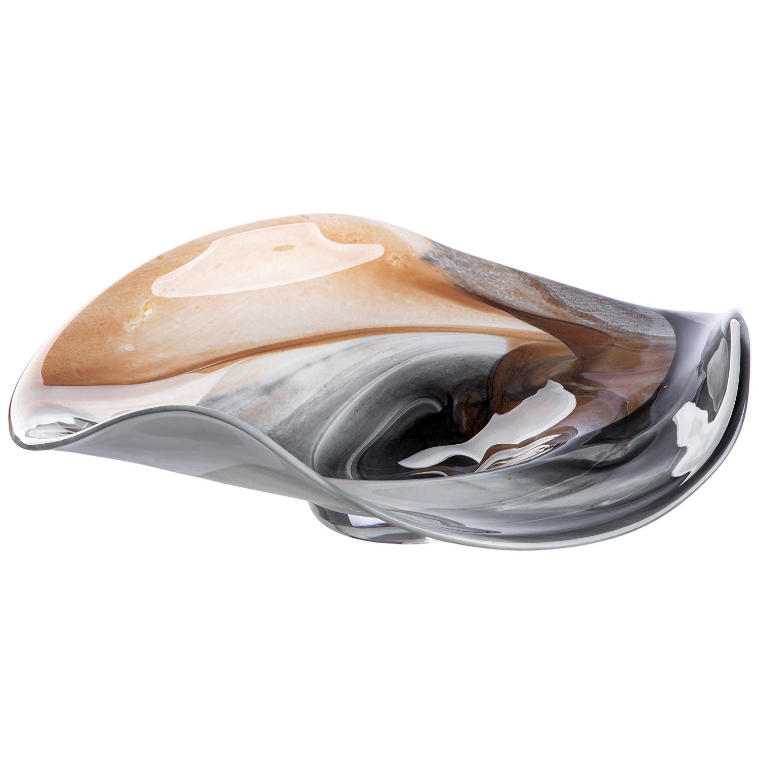 GILDE Dekoschale GILDE Schale Draga - braun - H. 11cm x D. 46cm (1 Stück)