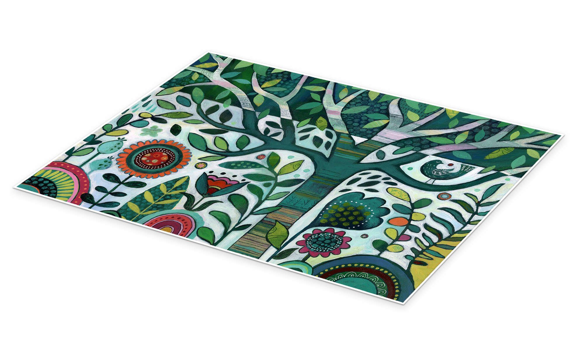 Posterlounge Wandbild Blättergarten, Janet Broxon, erhältlich als Poster, Leinwandbild, Wandsticker oder Acrylglasbild