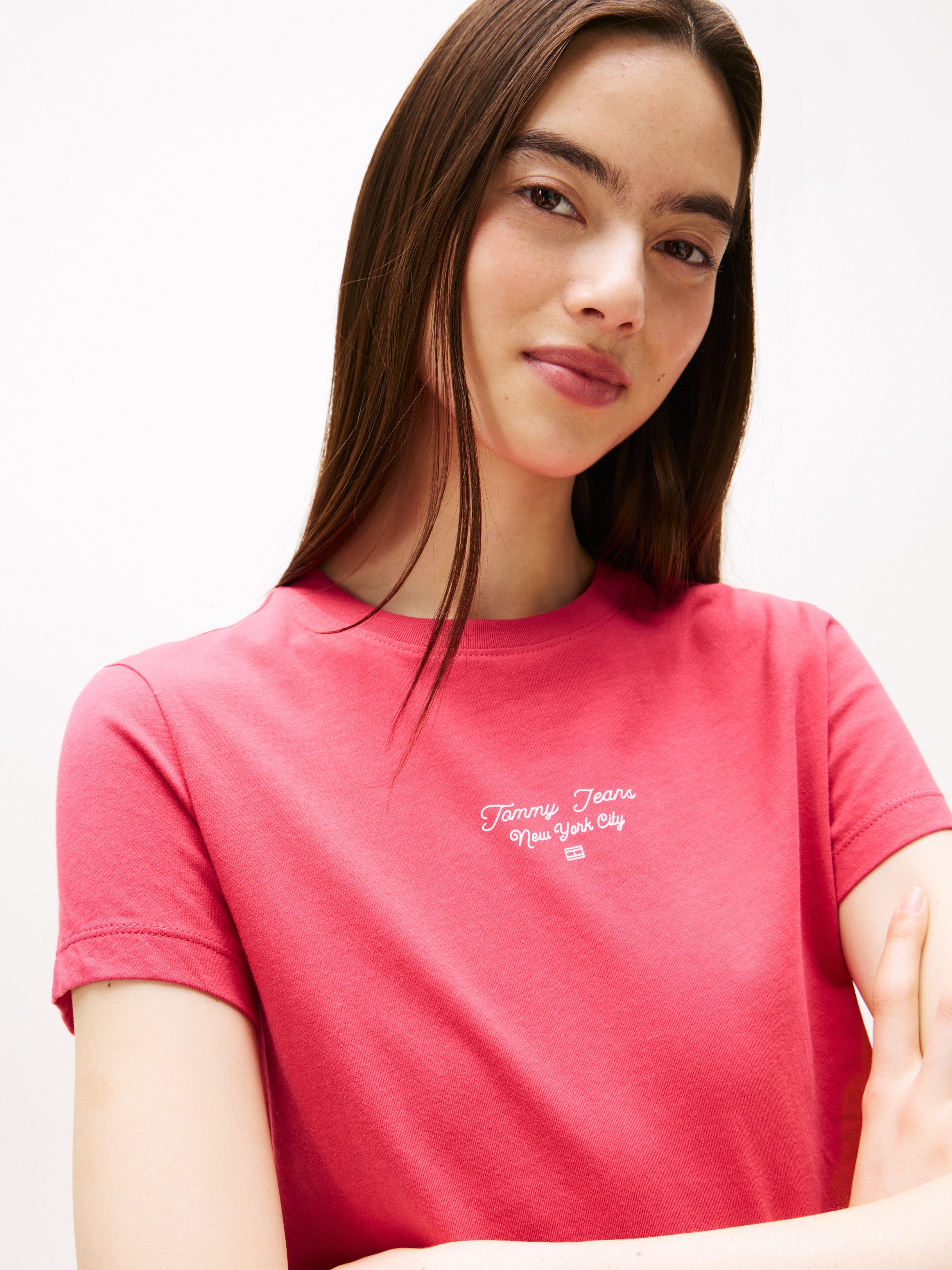 Tommy Jeans Kurzarmshirt TJW SLIM ESS LOGO 1 TEE EXT günstig online kaufen