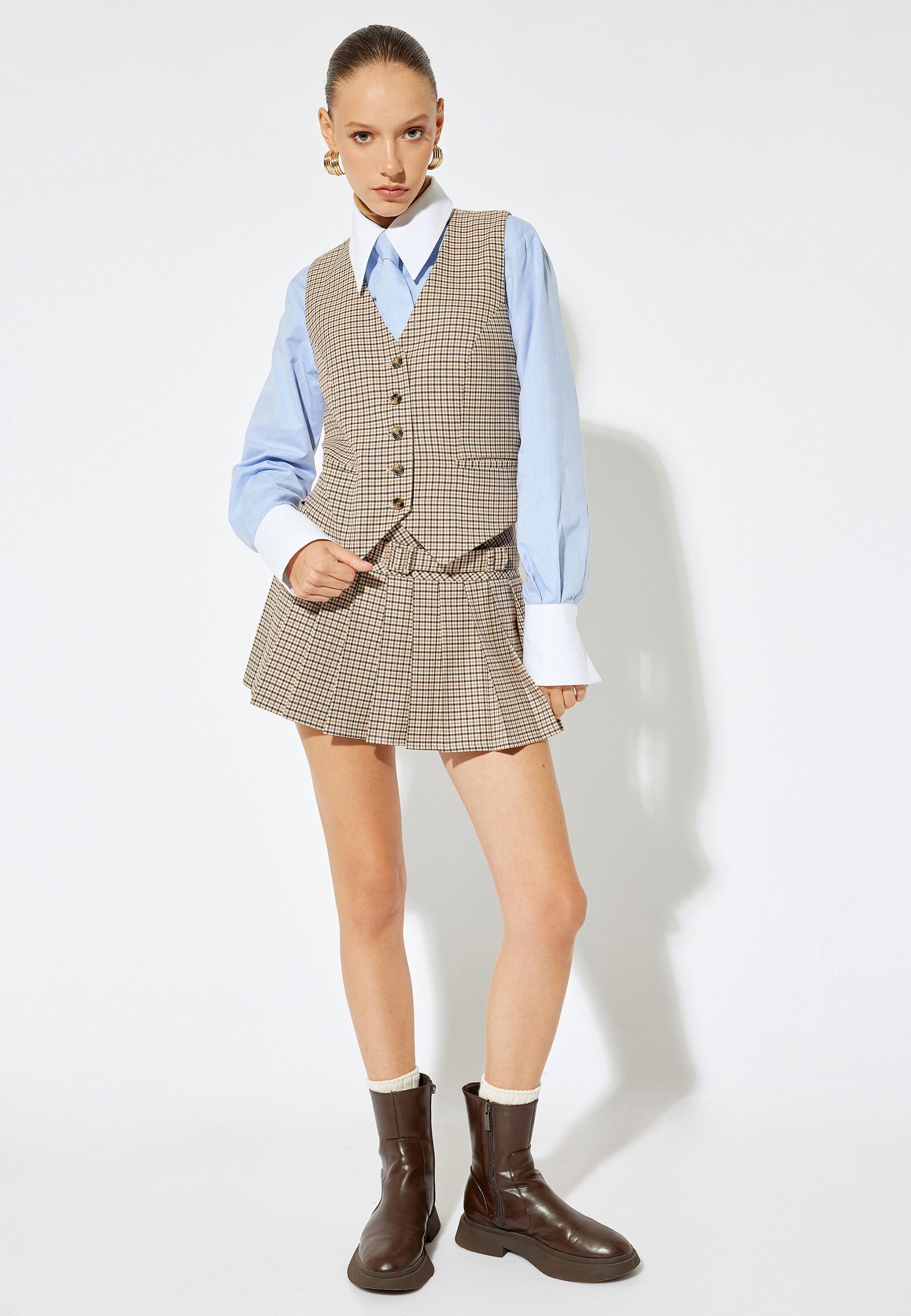 Koton Anzugweste V-Kragen Regular