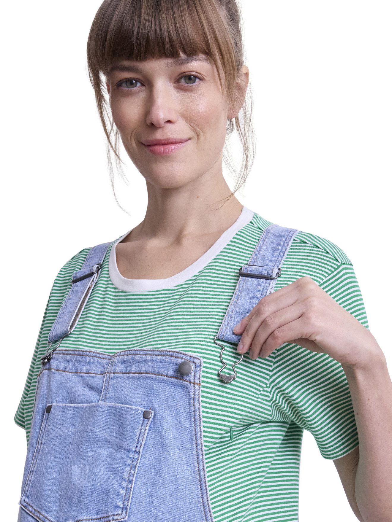 vertbaudet Umstandsoverall Latzjeans für Schwangerschaft & Stillzeit Mom-Fit Bundweite verstellbar, Mom-Fit